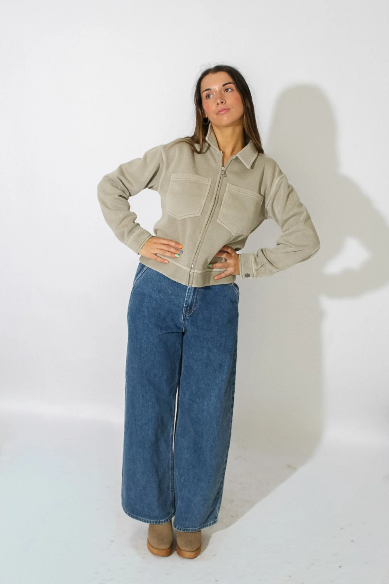 Greige Large Pocket Jacket