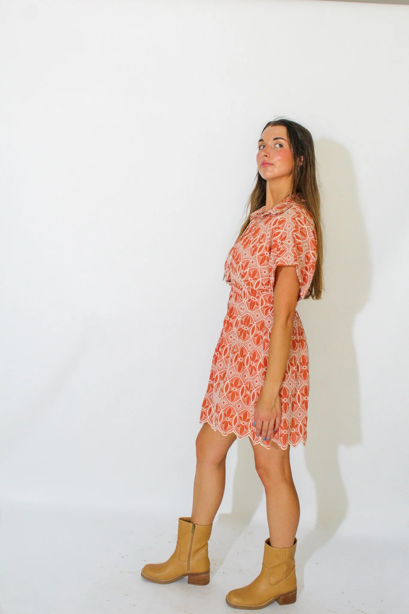 Marigold Embroidered Dress