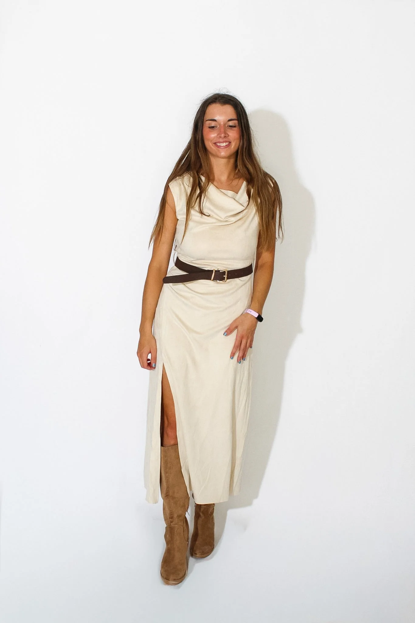 Kelli Suede Maxi Dress