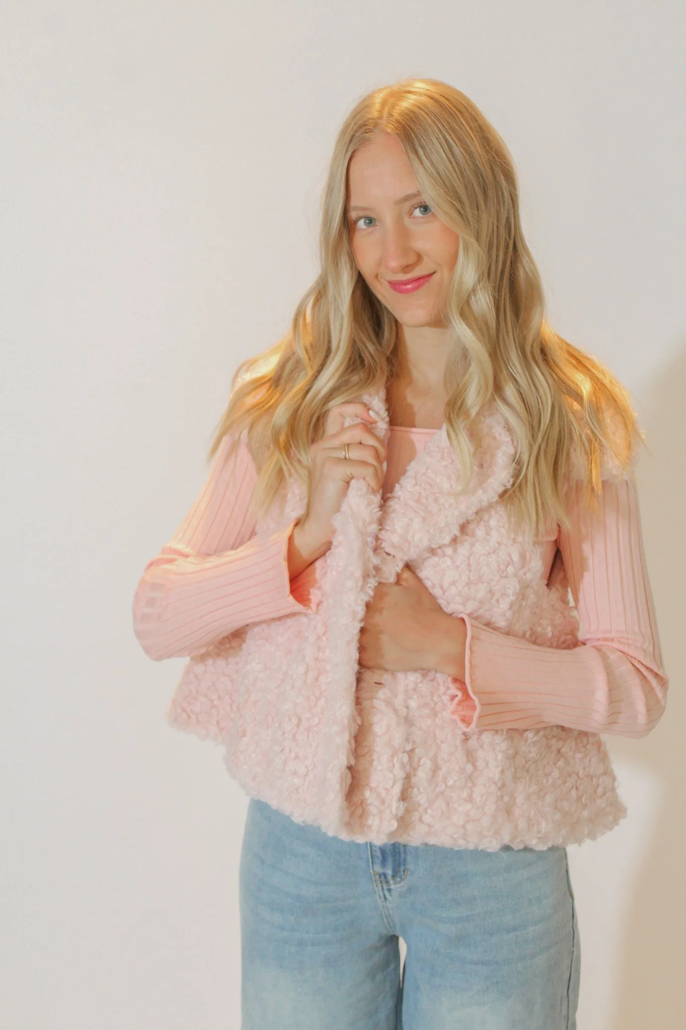 Pink Fur Vest