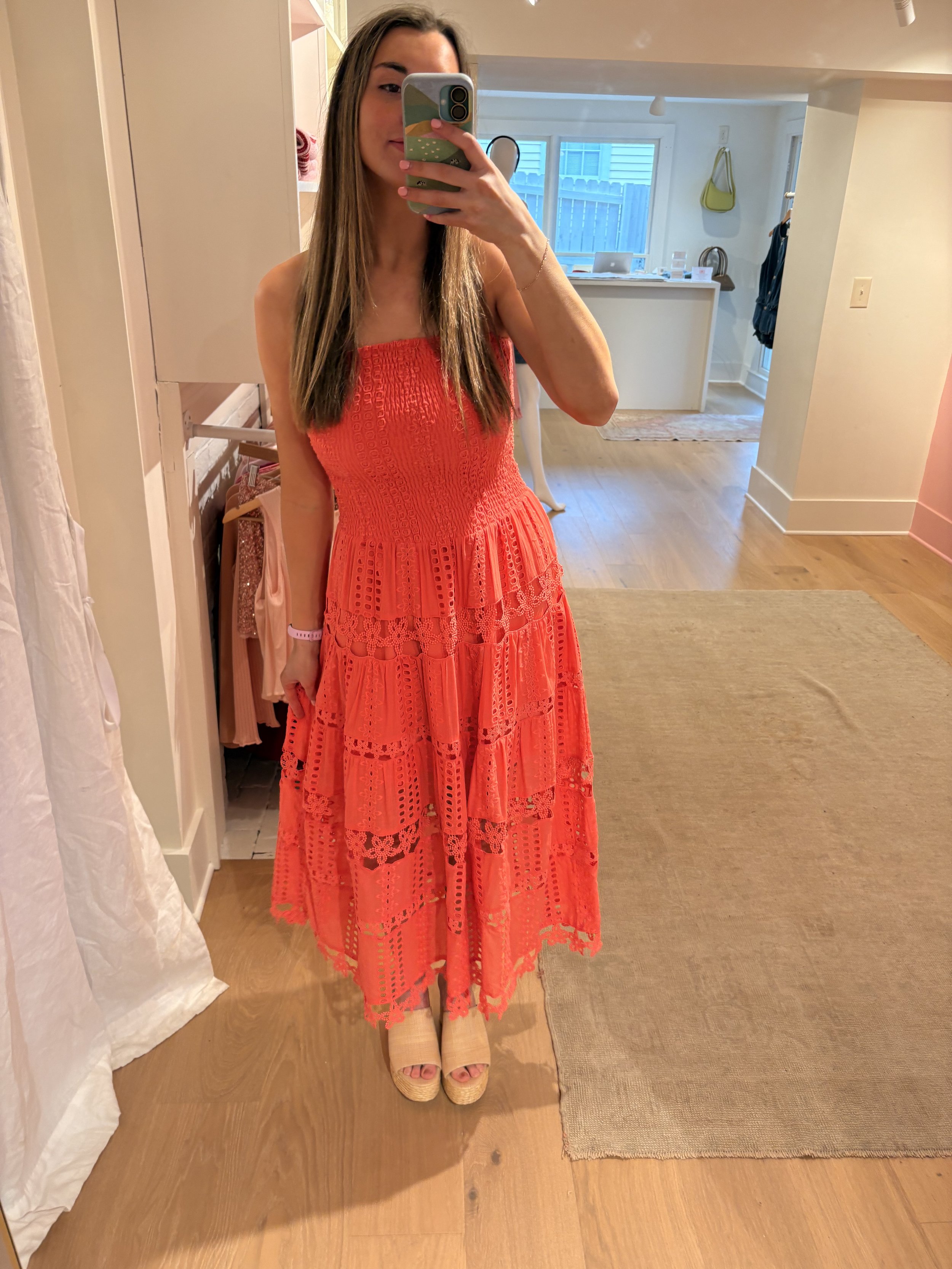 Calypso Eyelet Maxi Dress