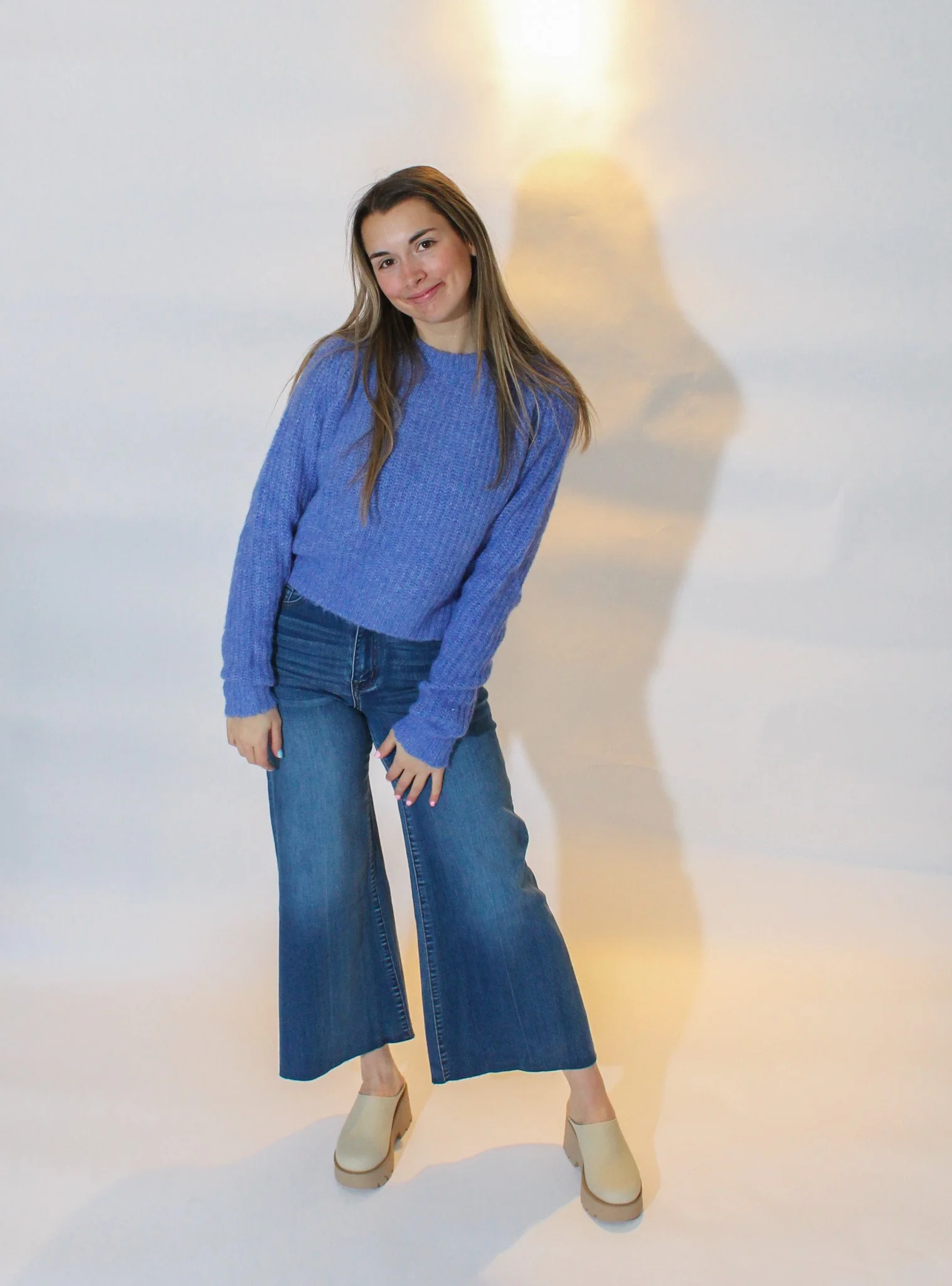 Betty Fuzzy Blue Sweater