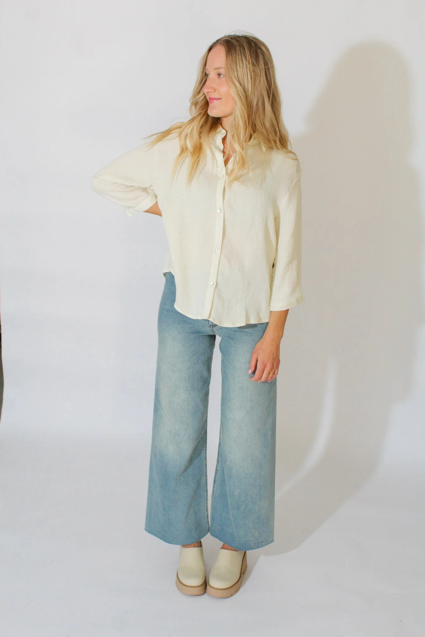 Lizzie Flowy Button Up Blouse