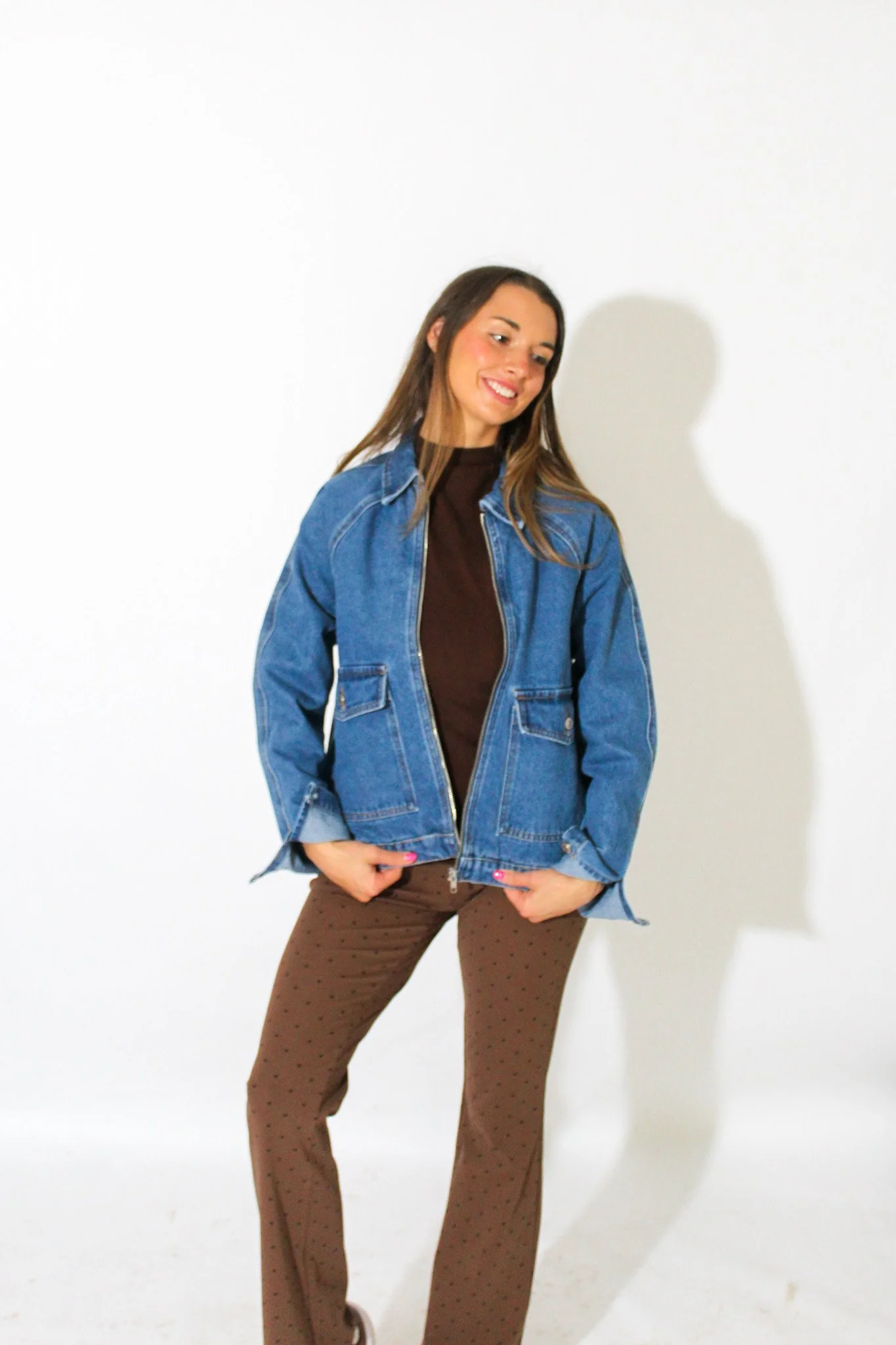 Denim Full Zip Up Jacket
