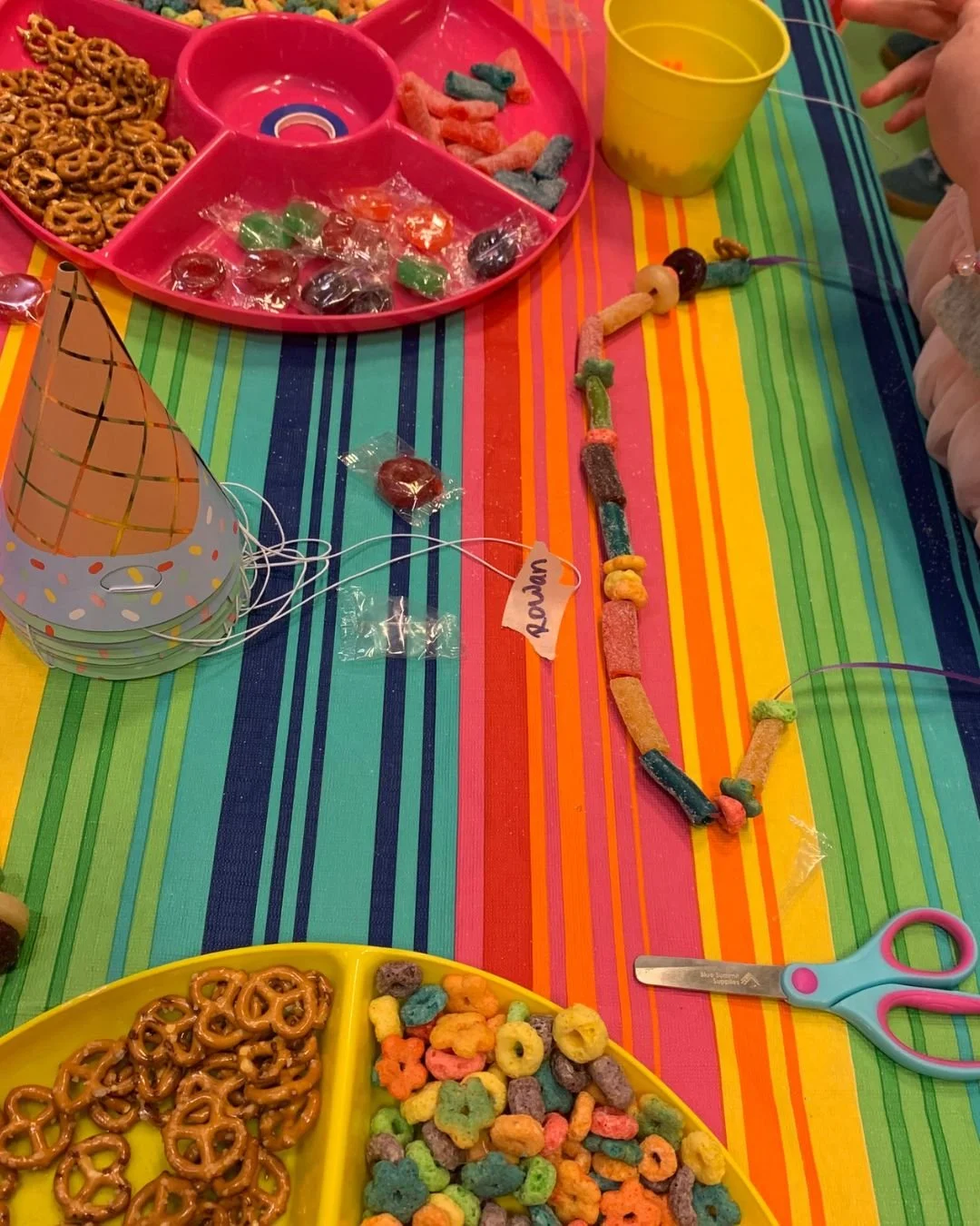 candy necklace making party at Eat and Be Hoopy Burlington Vermont 