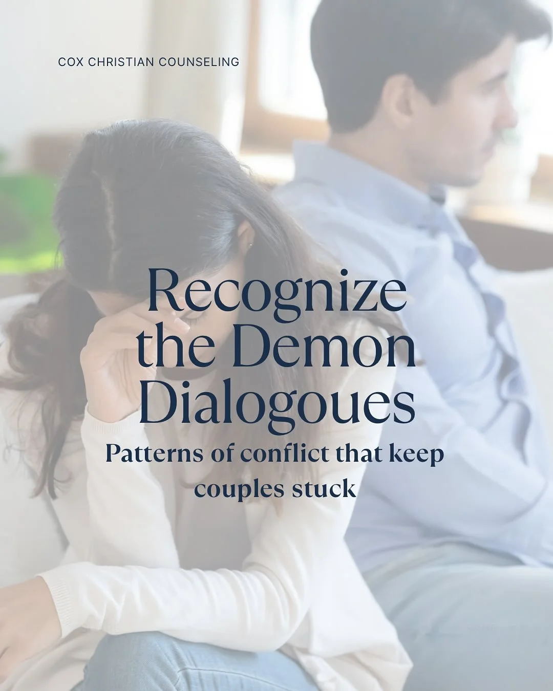 Do you ever find yourself stuck in the same fight over and over with your spouse? You might be caught in a &ldquo;Demon Dialogue.&rdquo; 🔄

Dr. Sue Johnson identified 3 common patterns that sabotage connection&mdash; and the good news? Once you see 
