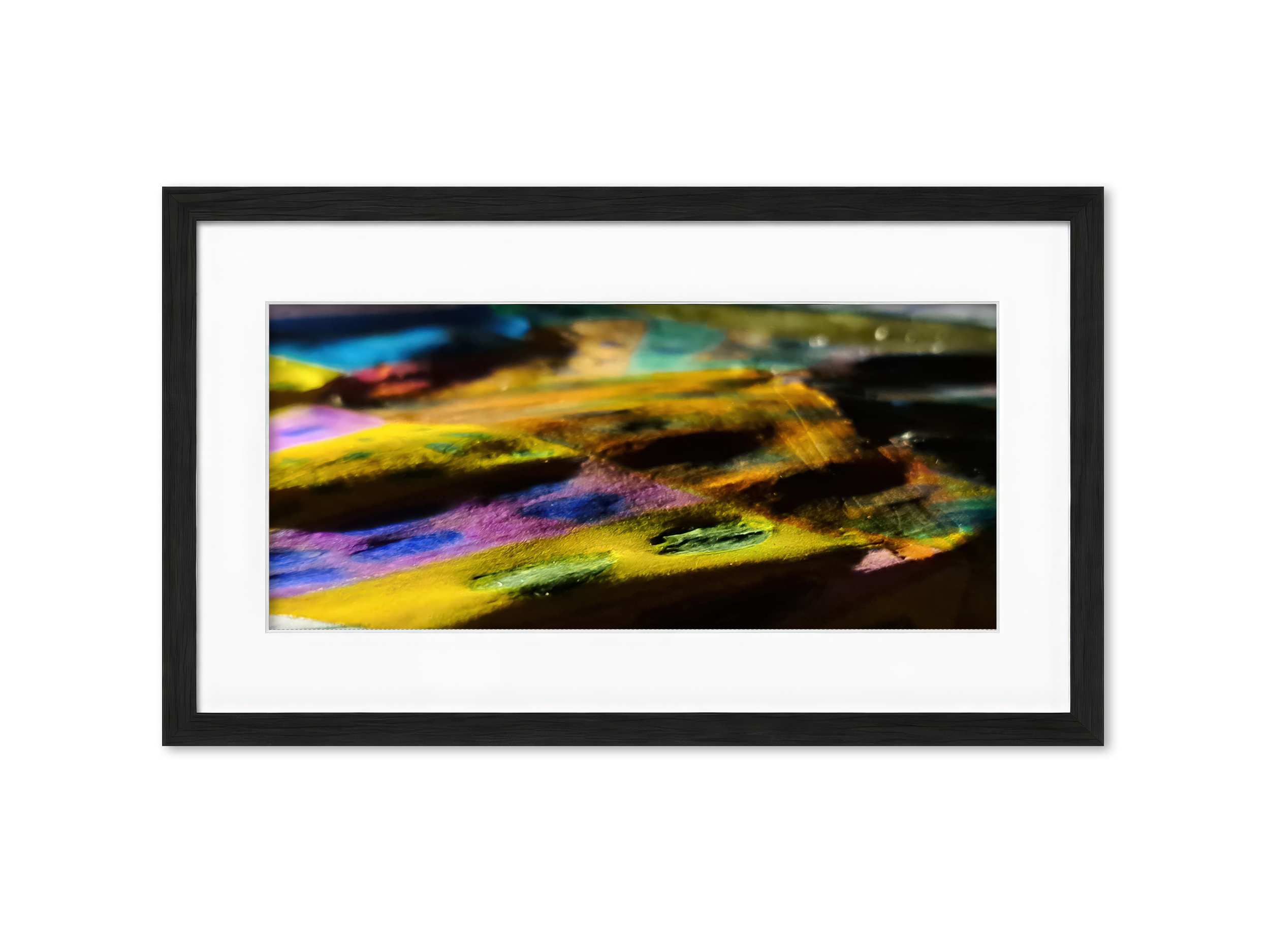 Framed PV02 - Sunken Garden- abstract nature giclée print by PureHue.