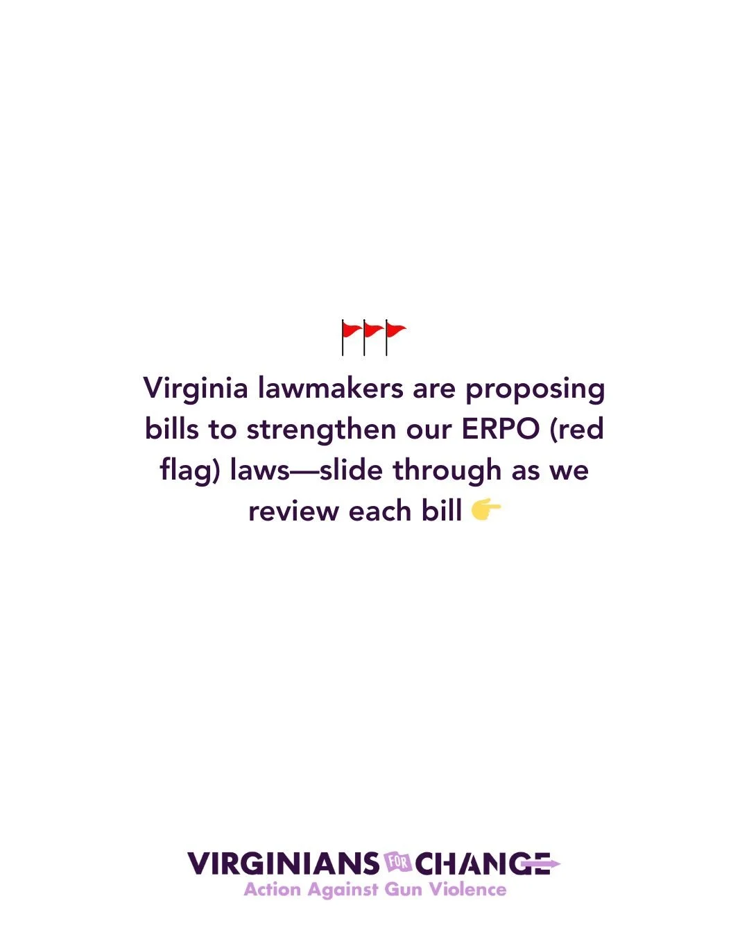 Let's discuss - Extreme Risk Protective Orders (ERPOs) commonly known as Red Flag Laws. The VGA is moving several bills through this session that will strengthen Virginia's ERPOs. Drop your questions below!