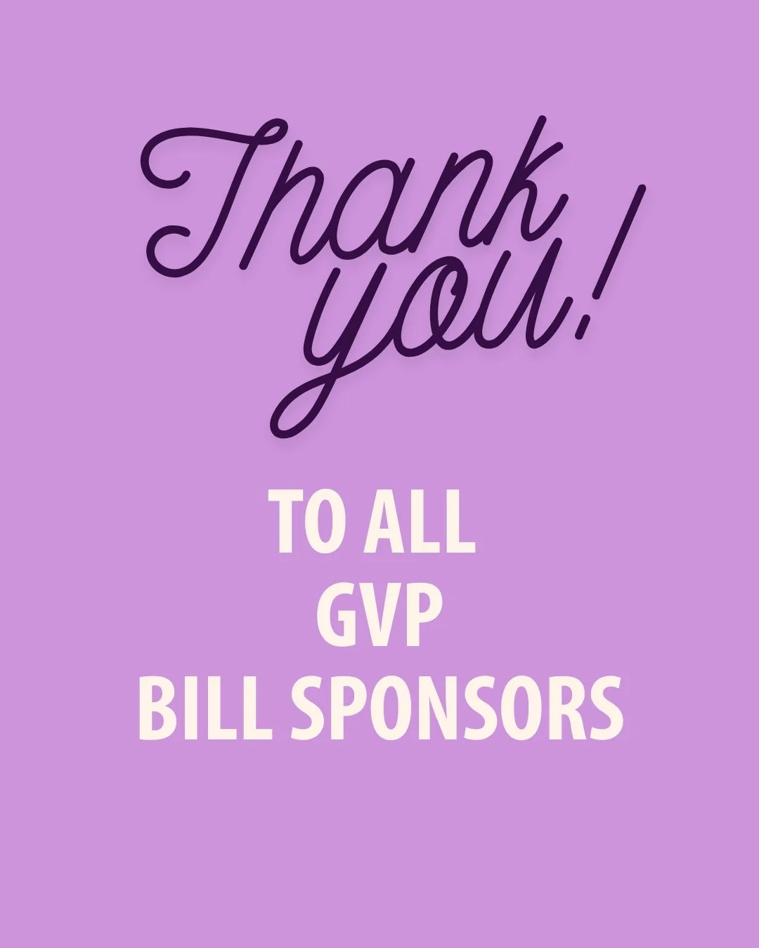 The Virginia General Assembly is coming to a close on the 2026 regular session. We wanted to pause and thank the many legislators who introduced GVP bills this past session. If you have a moment this week, and if your rep is on this list, we recommen