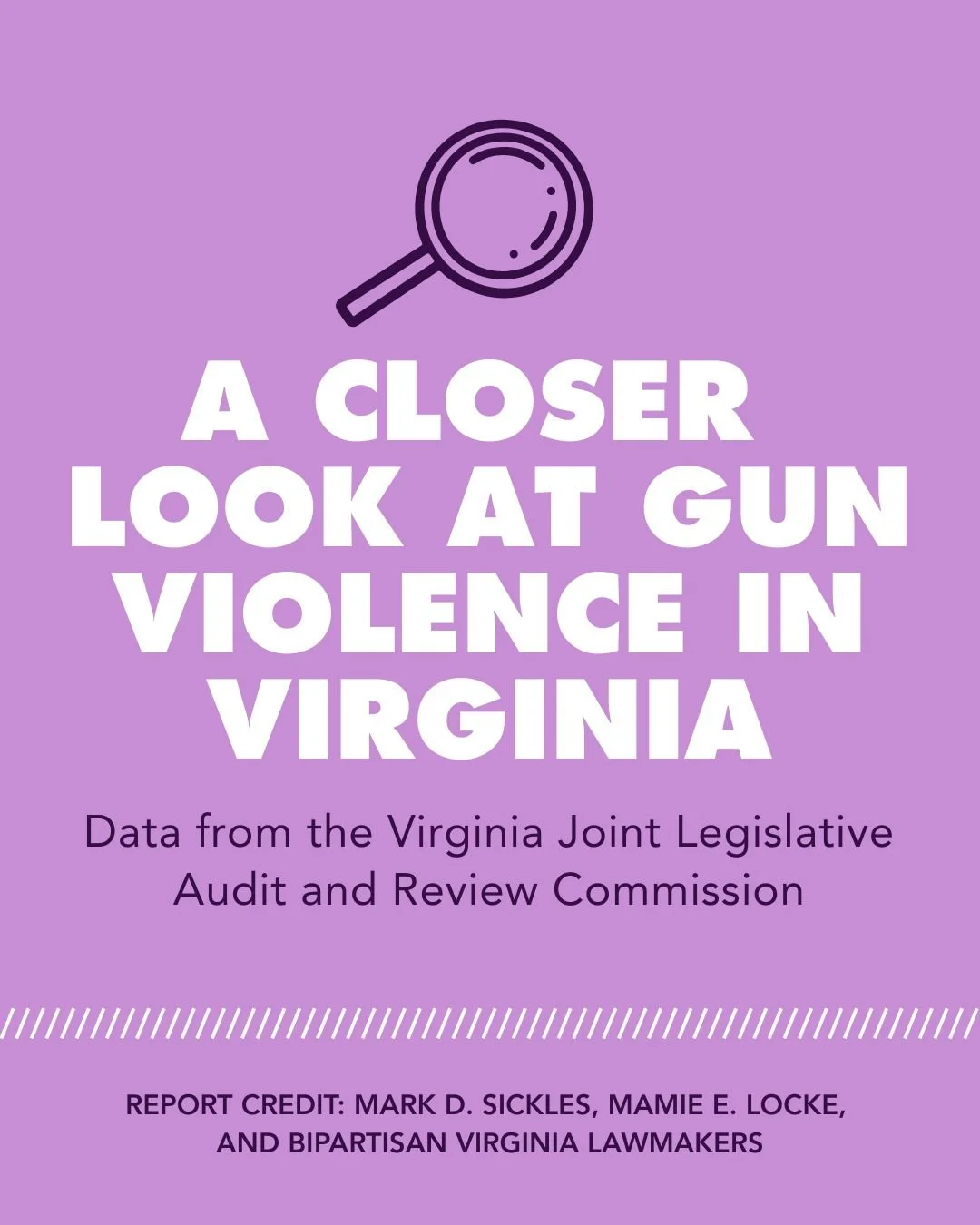 A 2025 report from the Virginia Joint Legislative Audit and Review Commission examined the state of g*n vi0l3nce in Virginia between 2020 and 2024. Thank you to a bipartisan team of legislators for publishing this report.
