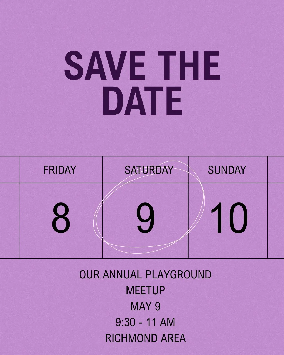 Please save the date - May 9 - for our annual playground meet-up! We will be celebrating 3 years of Virginians for Change with some snacks, drinks, and community. DM us for the location!