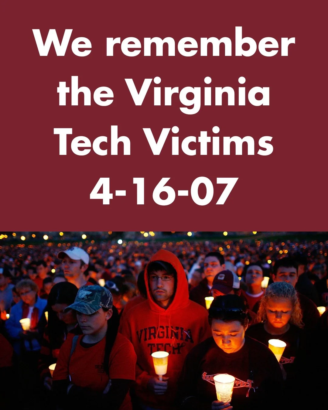 Today marks the 19th year since the tragic shooting at Virginia Tech, where 32 innocent people were gunned down and 17 more were injured on campus.

On April 16, 2007, families across the Commonwealth and nation were torn apart and forever changed be