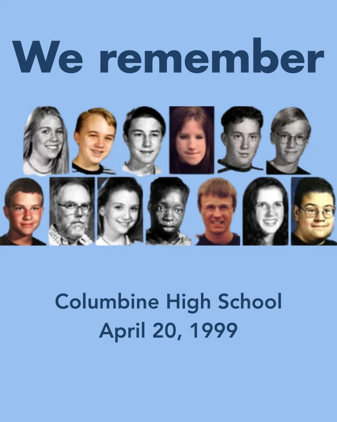 We remember the victims of the Columbine High School sh0ot*ng and hold their loved ones extra close today. We will continue to fight daily for the lives torn apart by senseless vi0lenc3.