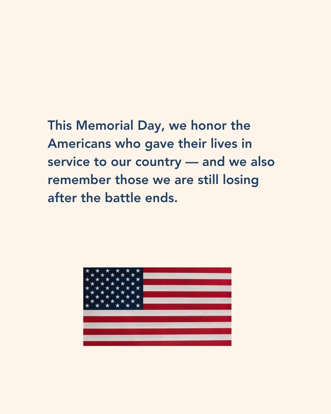 This Memorial Day, we honor those we&rsquo;ve lost in service to our country &mdash; and recommit to protecting those still carrying the weight of that service every day. 

Military su*cide is a public health crisis, and f*rearms are too often part o