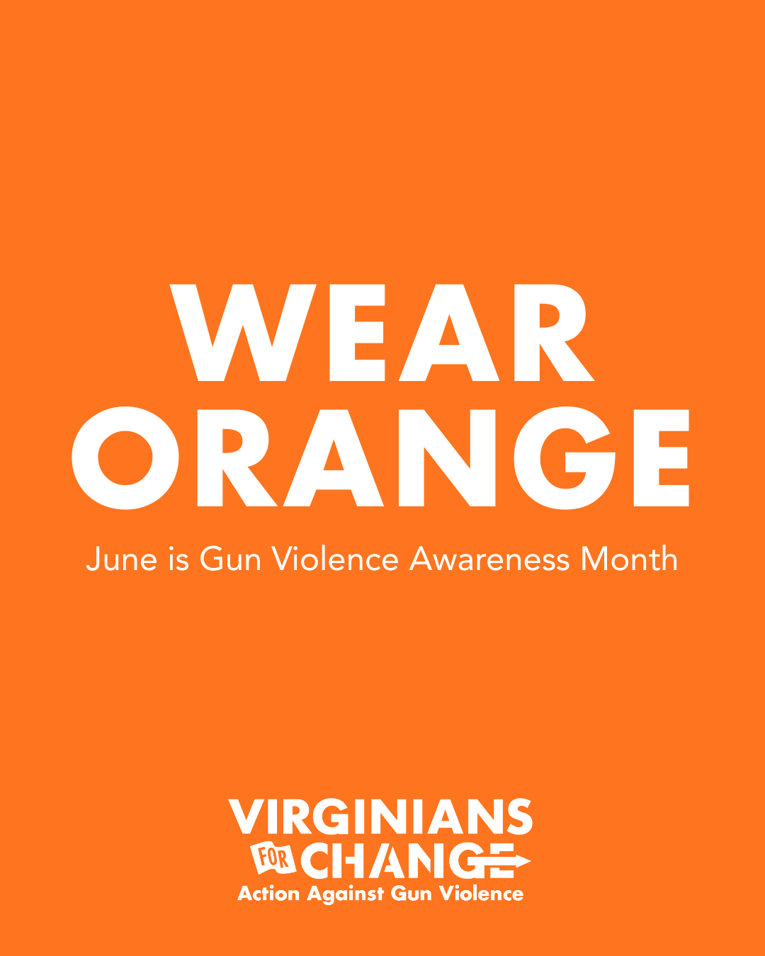 June is Wear Orange Month for Gun Violence Awareness