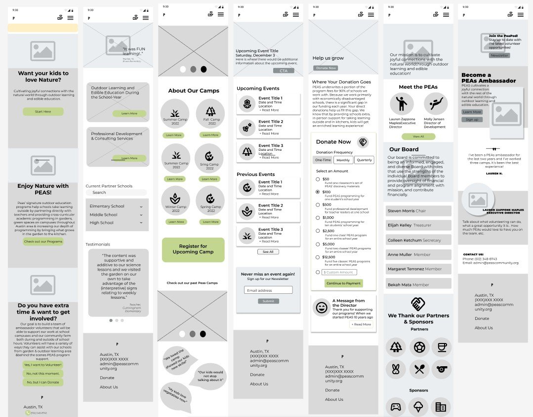 Mid-fi wireframe prototype