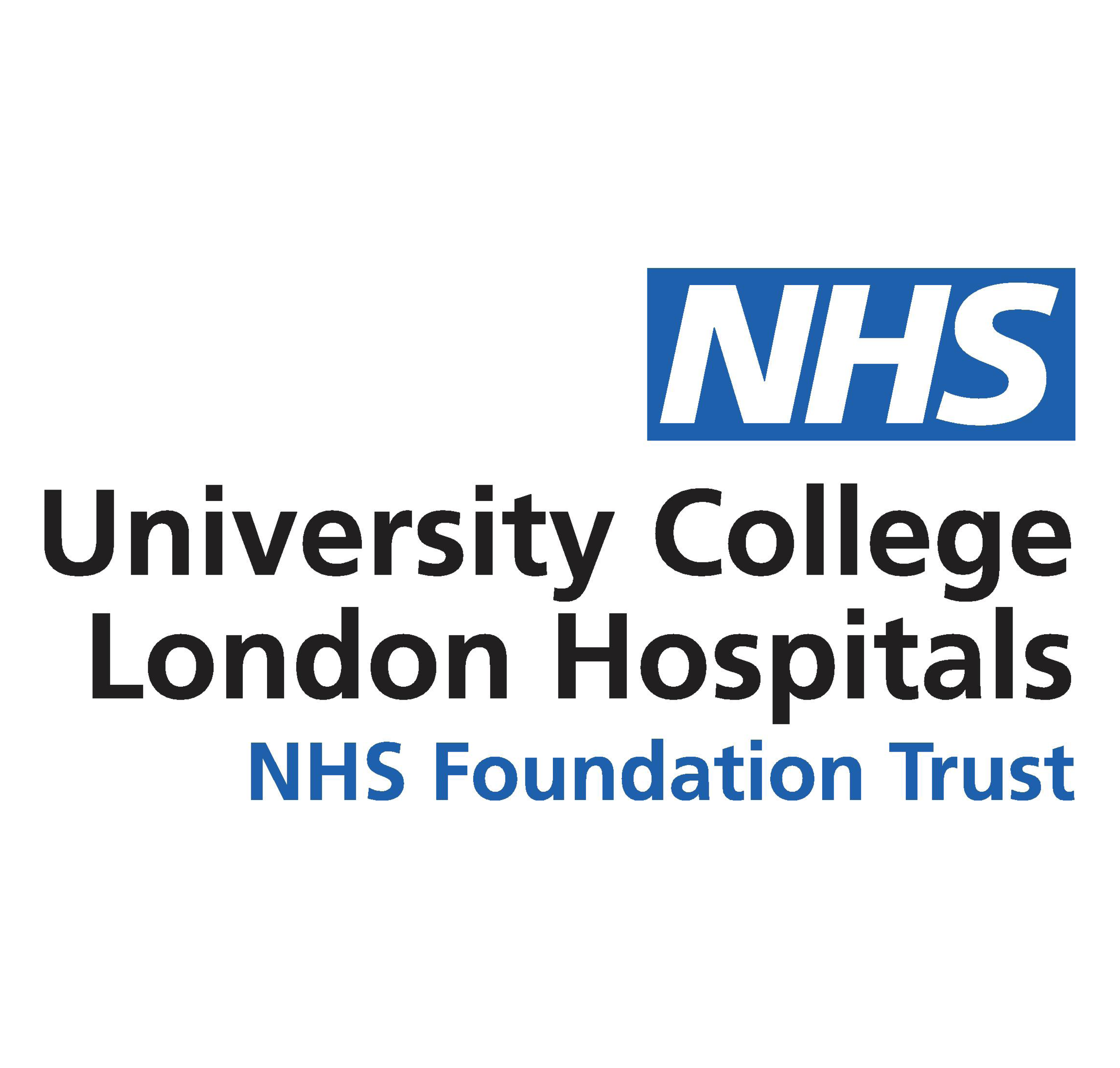 Logo of NHS Foundation Trust for University College London Hospitals with the NHS and university names.