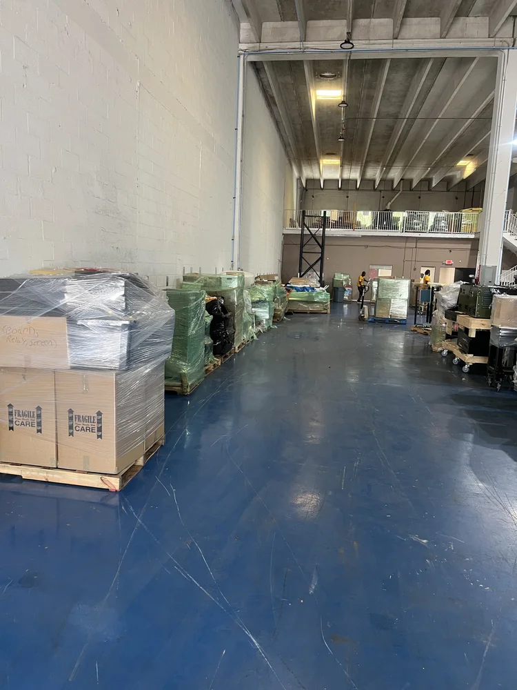 Commercial moving crew on the job