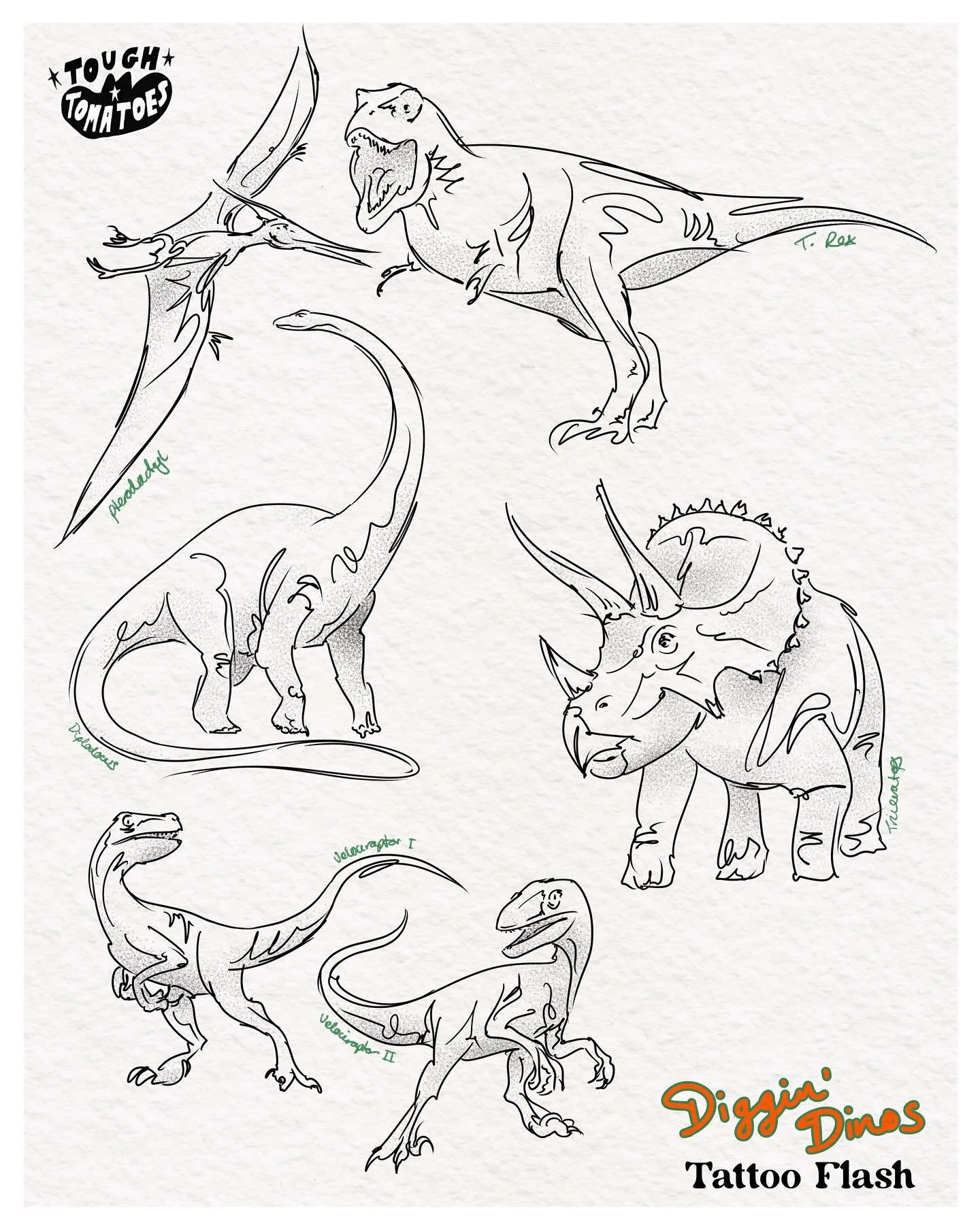 New Diggin Dinos flash! We&rsquo;ve gone from abundant animals to endangered ones, now all the way to the extinct 🦕🦖
It was really hard to choose which dinos to draw, so I have a feeling I&rsquo;ll be doing another Mesozoic inspired flash sheet soo