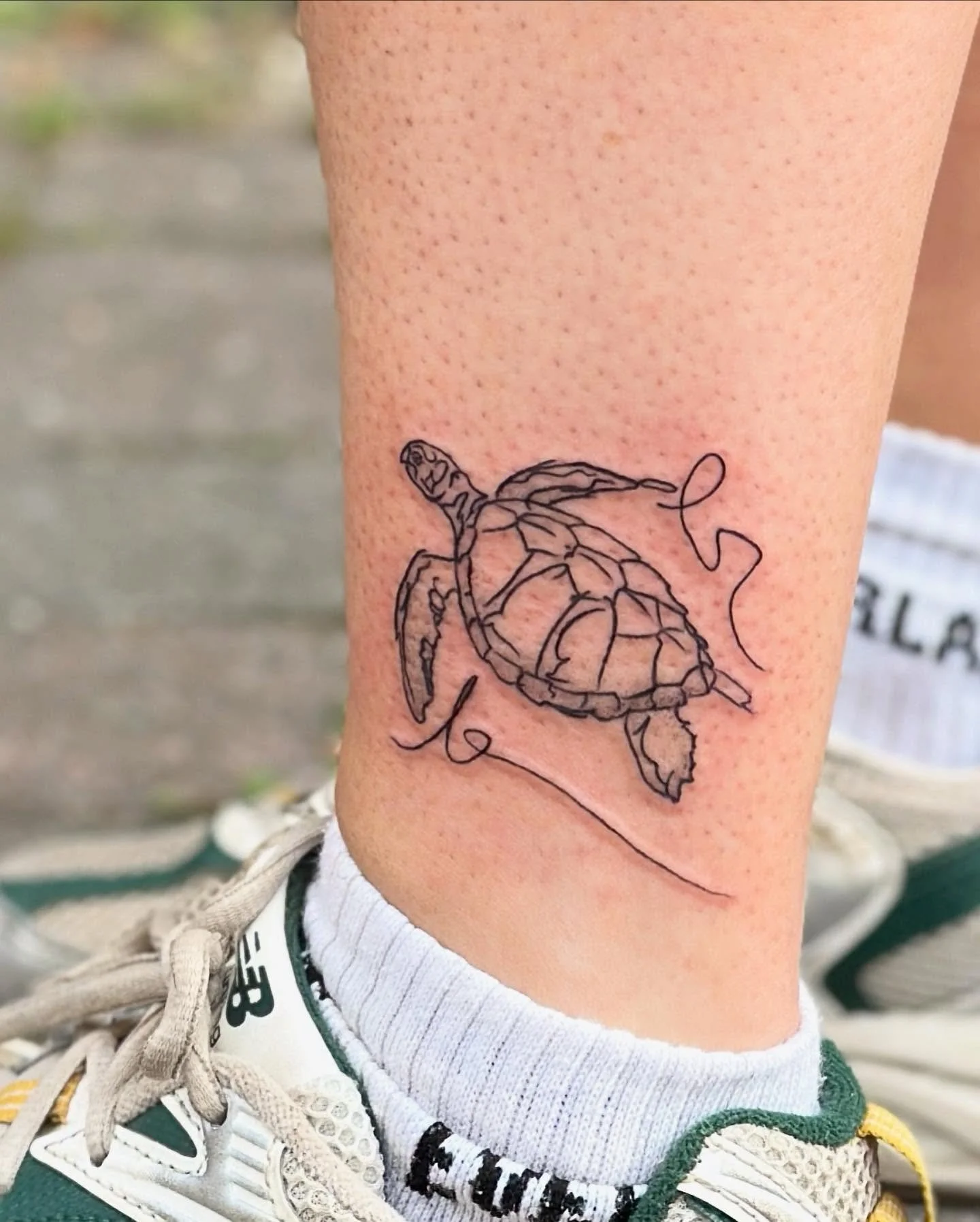 Throwback to this illustrated turtle tattoo for Katie in September 🐢

I love meeting fellow wildlife nerds through my love of doodles- you guys are the best!

Check out the marine flash sheet this design came from  at the end ❤️

#norwichtattoo #nor