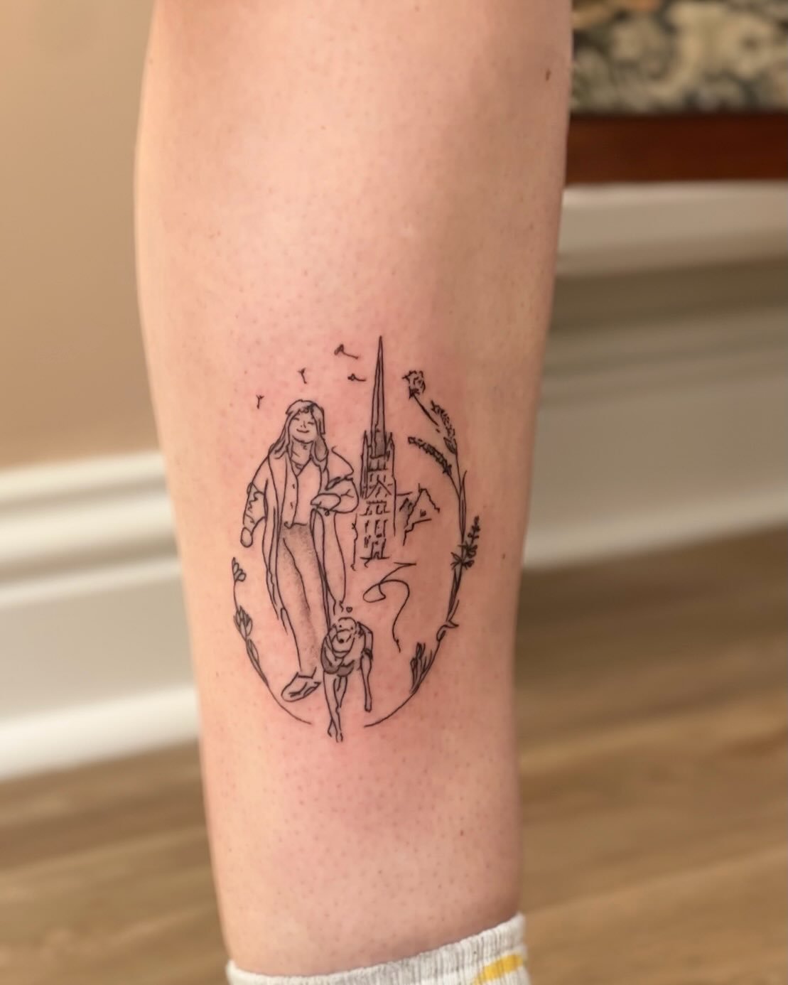 Test run at @anchoress today to get comfy in the new space! Look how cute the shop is in the sunshine 🧡 It was also a really lovely opportunity to make this memorial piece for our whippet, and now his goofy peanut head and bug eyes are immortalised 