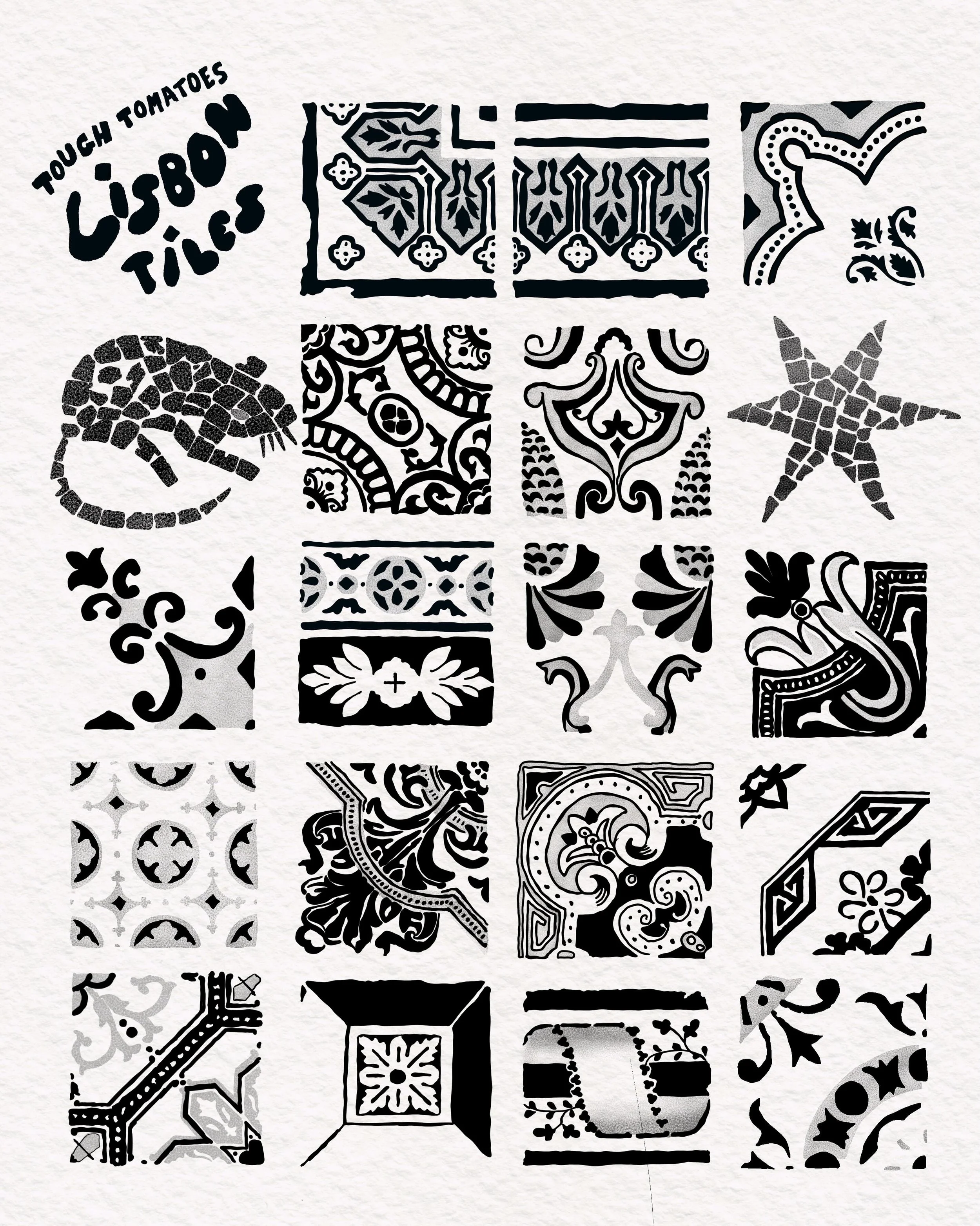 Lisbon Tiles flash, now available! Inspired by the endless ceramics adorning the streets of Lisbon 🌞 Some tiles combine to make bands, some can sprawl as far as you like, and I&rsquo;ve thrown in a couple of cal&ccedil;ada mosaics too! Head to the b