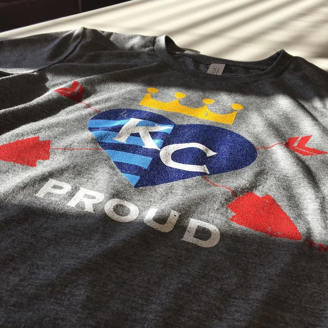 Blue Final Four shirt with a red, white and blue eagle graphic.