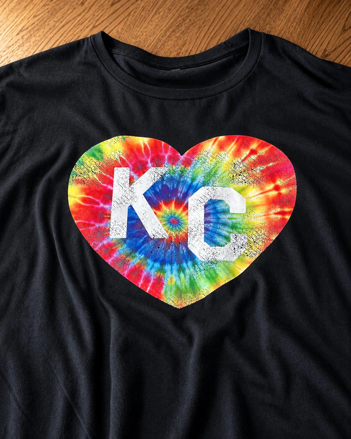 Distressed KC Tie-Dye Heart T-Shirt.png