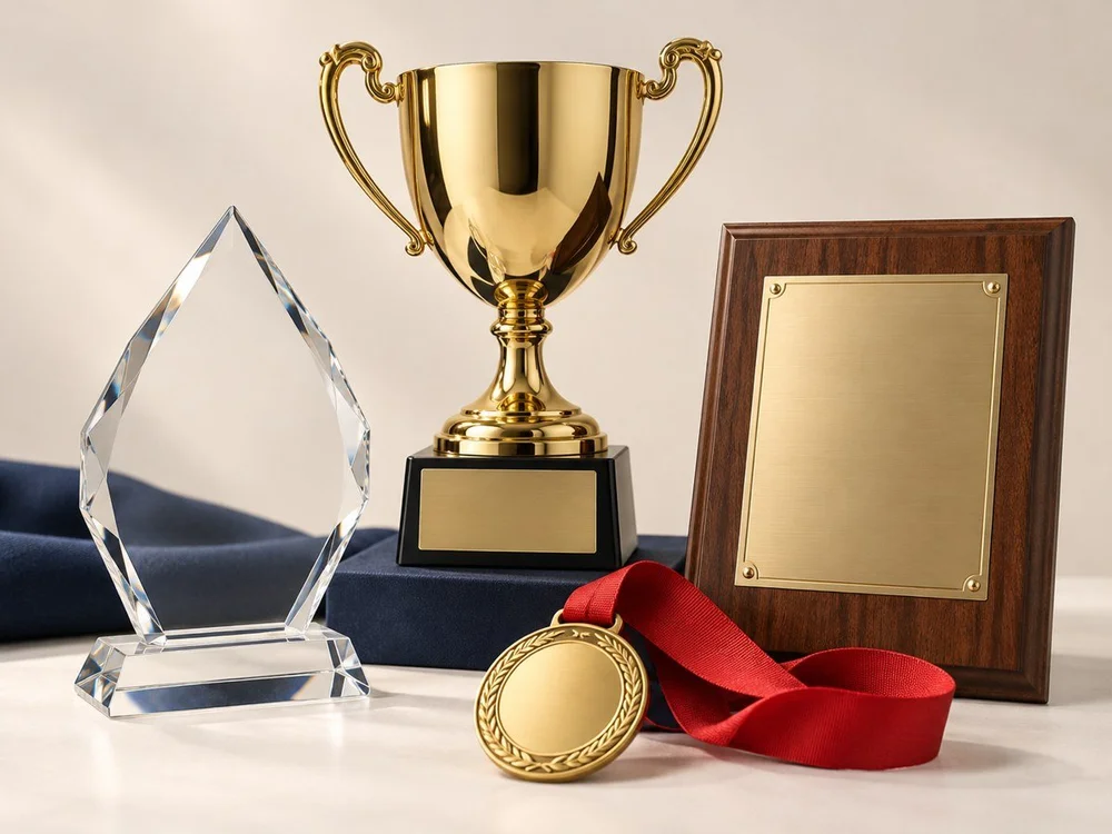 Illustrative trophies & awards product examples