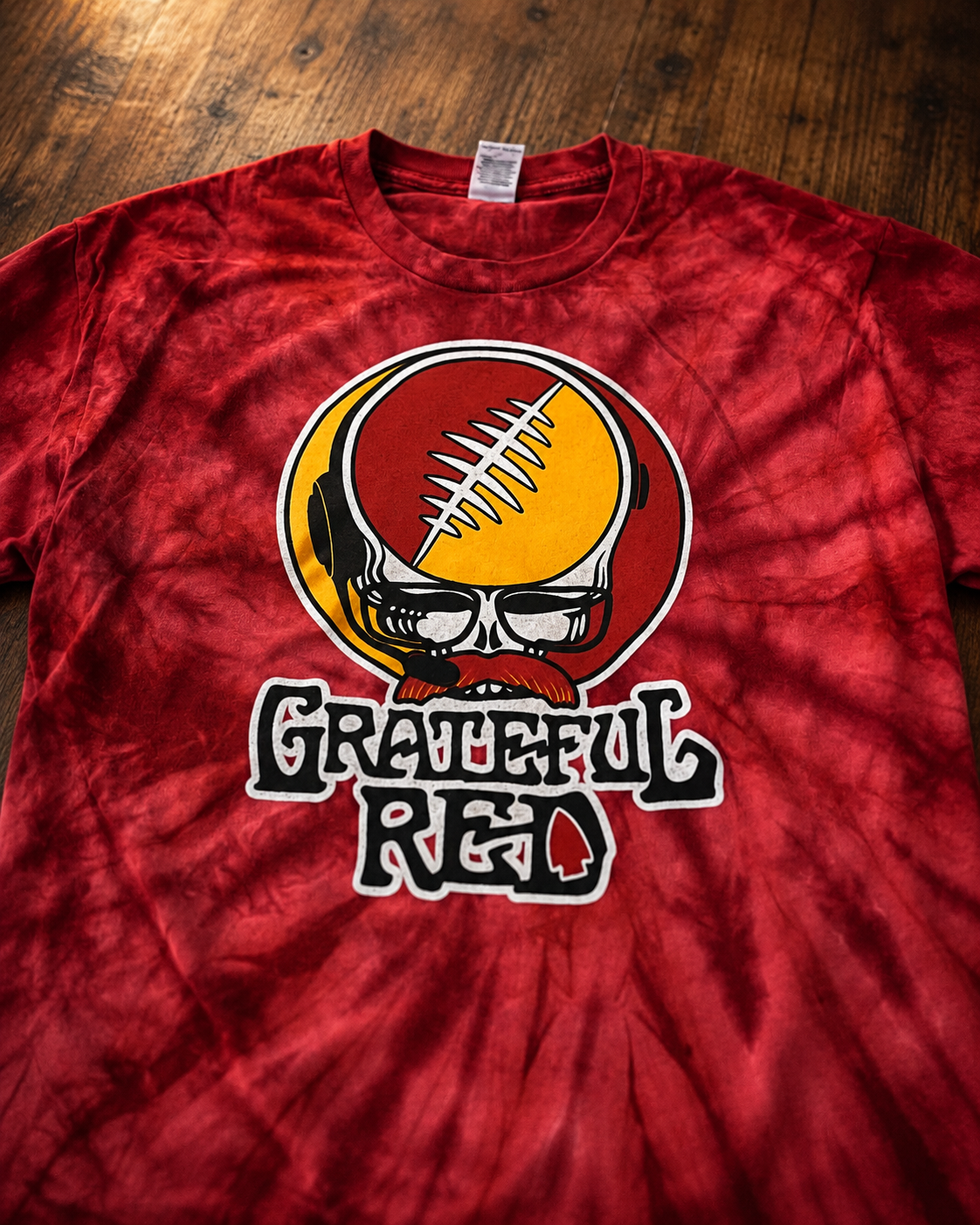 Moody Grateful Red Tie-Dye Tee  .png