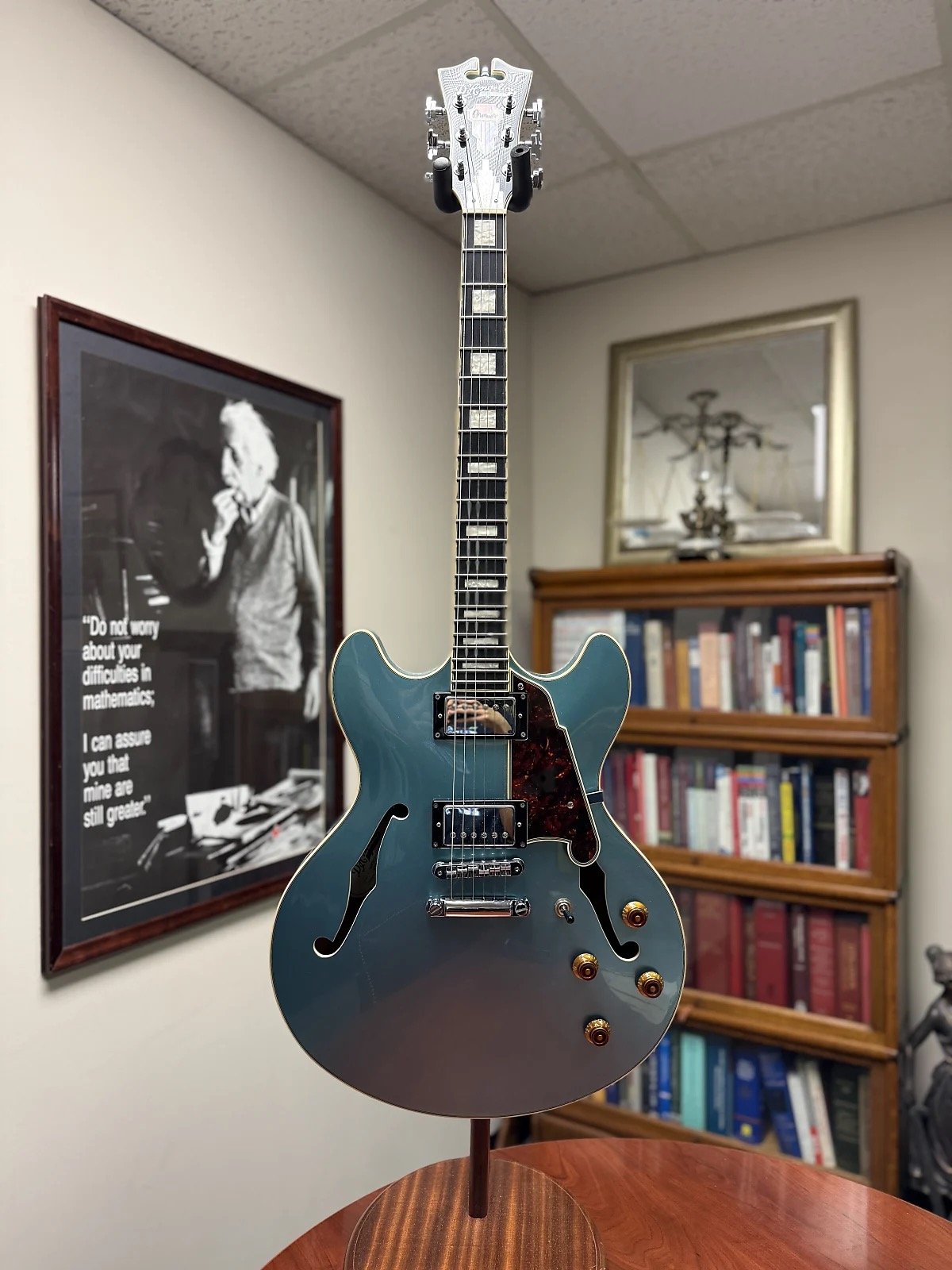 D'Angelico Premier DC Semi-Hollow Double Cutaway with Stop-Bar Tailpiece - Ocean Turquoise