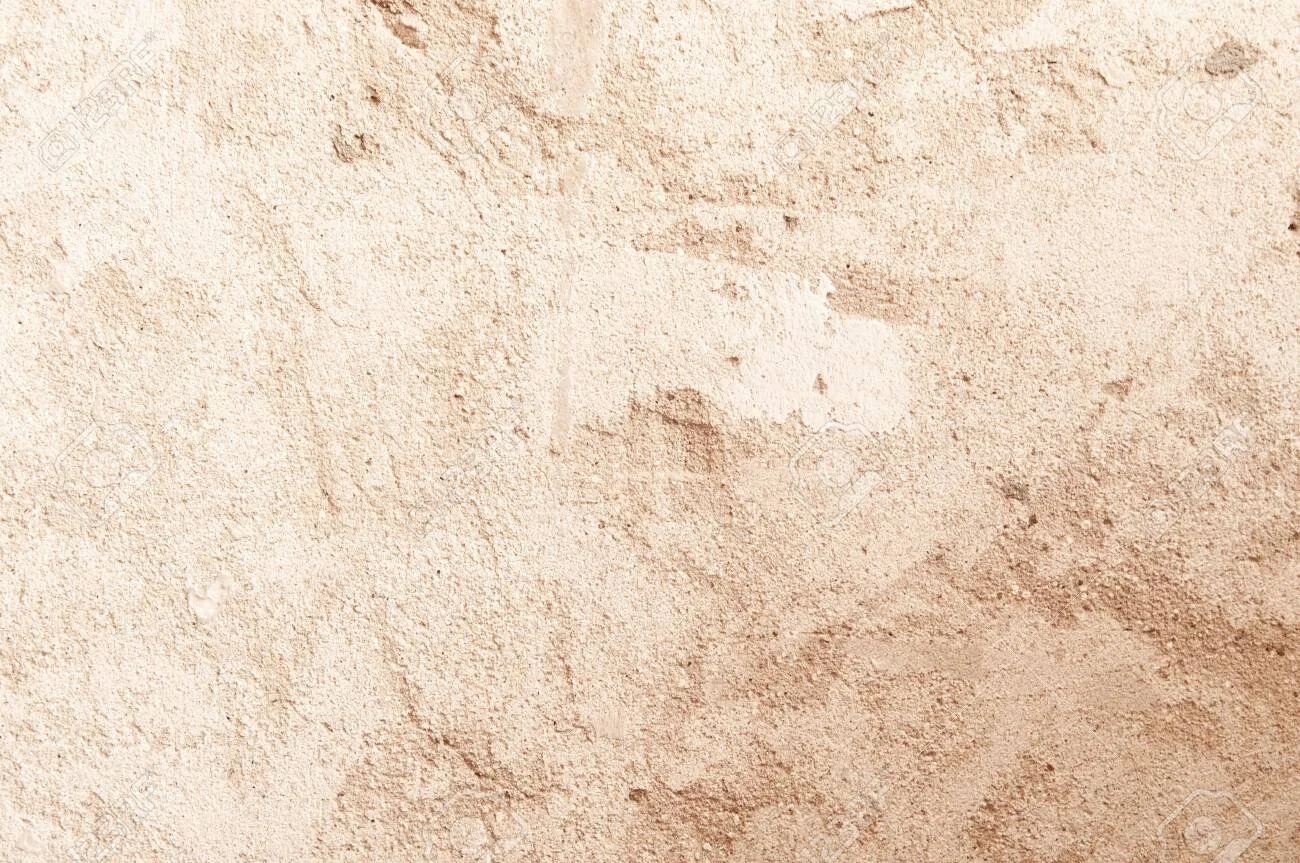 Close-up of a textured, dusty light brown surface, possibly a wall or a floor.