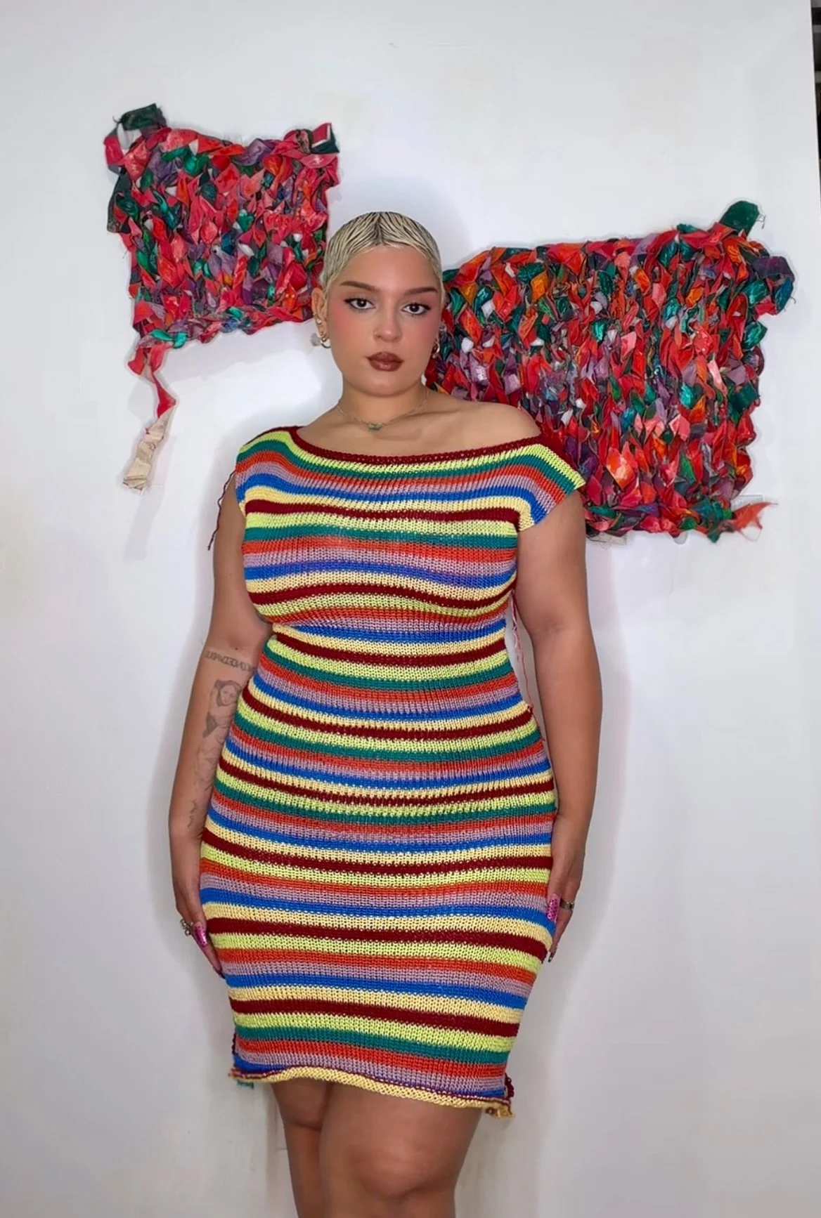 Striped Knit Dress - Finished piece