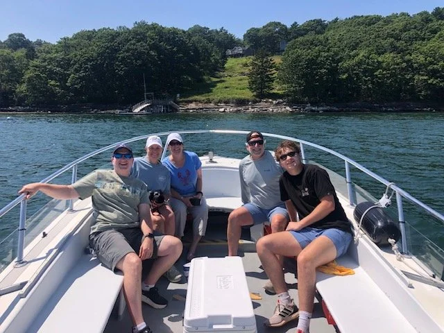 Family on a MidCoast Maine Boat Cruise