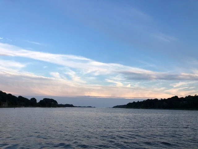 Evening sky on the water