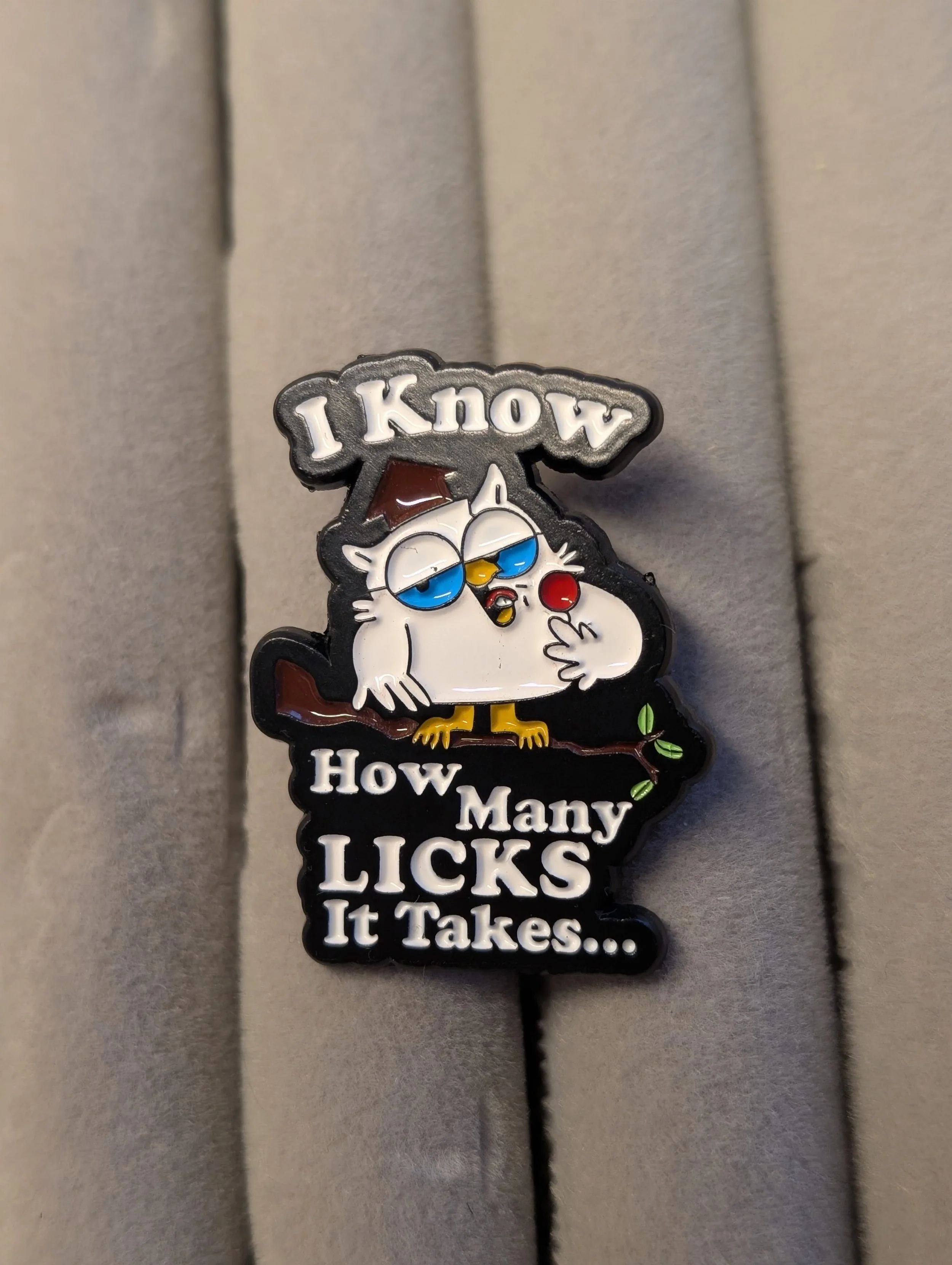 I know how many licks it takes... Owl Enamel Pin
