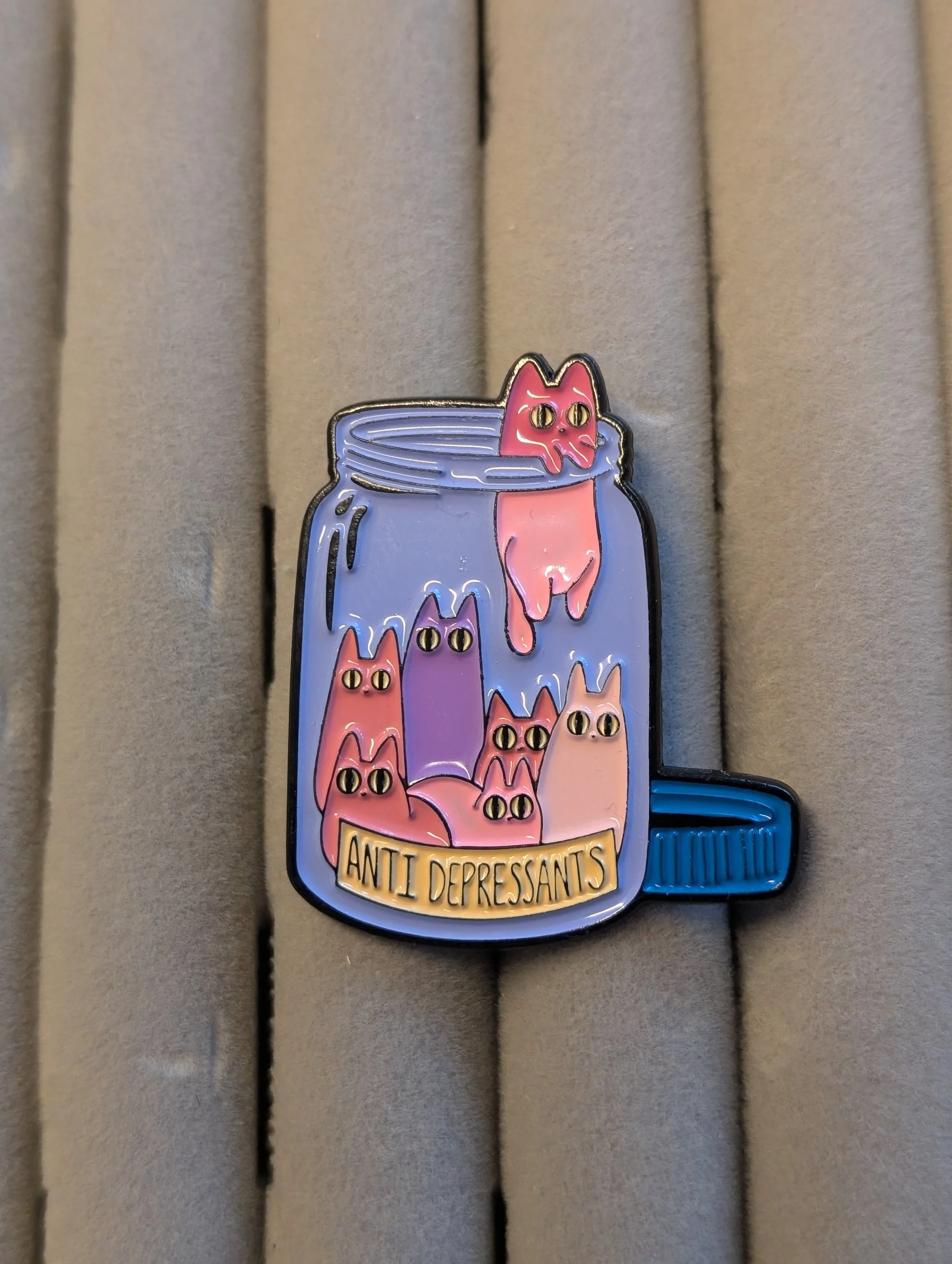 'Anti Depressants' Cat Enamel Pin