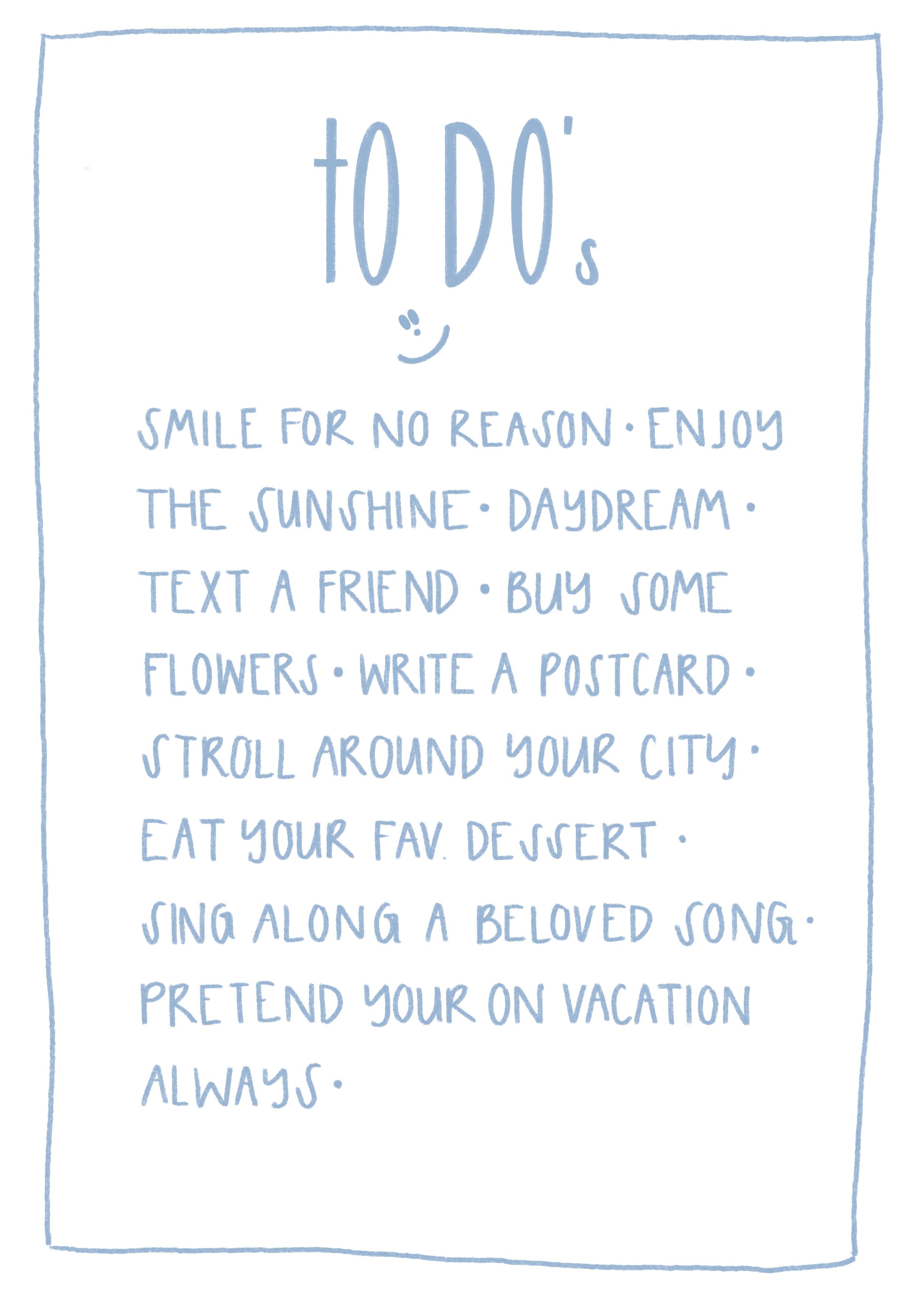 to-do's