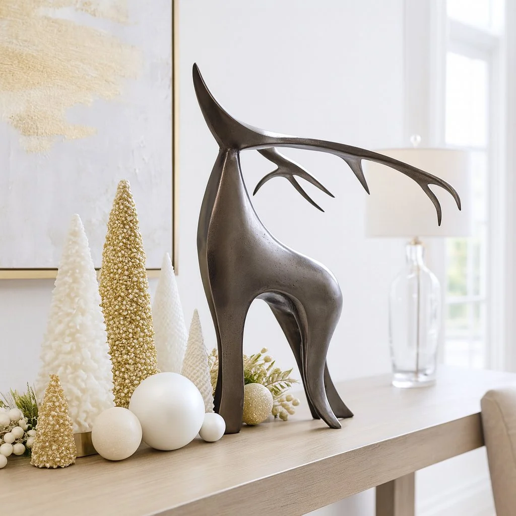 December is here, the perfect time to refresh your holiday d&eacute;cor. ✨ From elegant wreaths to sculptural reindeer and winter-white accents, upgrade your home with timeless pieces that make the season shine. 

#CastelloUSA #HolidayDecor #December