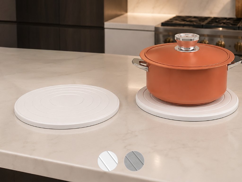 Diatomite Stone 7" Hot Plate Trivet  2 Piece Set