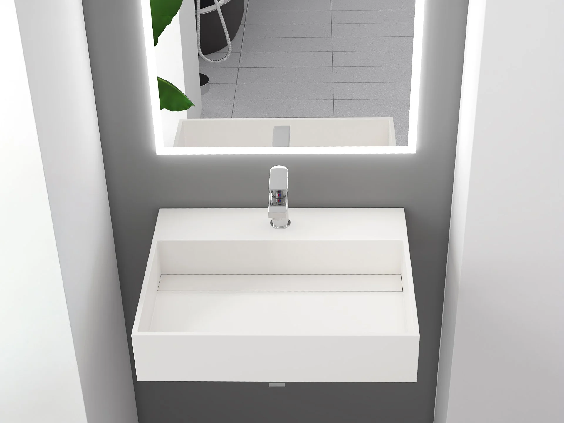 Juniper 24" Wall Mounted Bathroom Sink, White