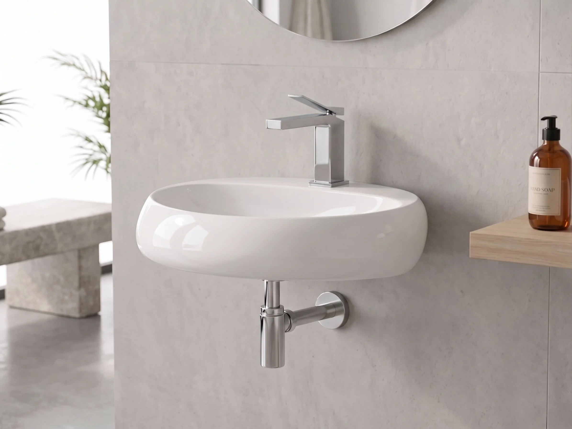Rosaria 24" Matte White Porcelain Wall Mounted Bathroom Sink