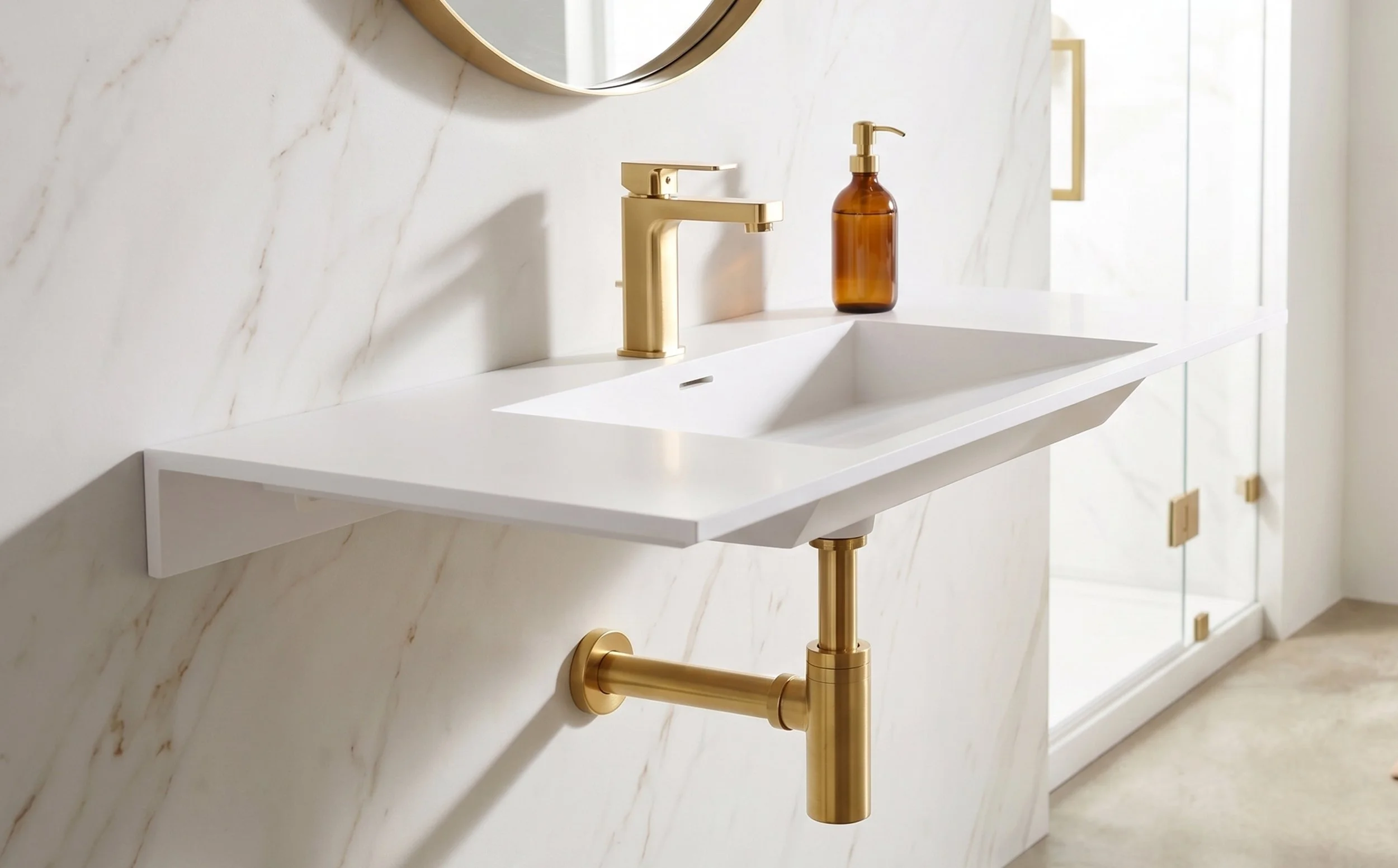 Vanish 36" Minimalist Wall Mounted Sink