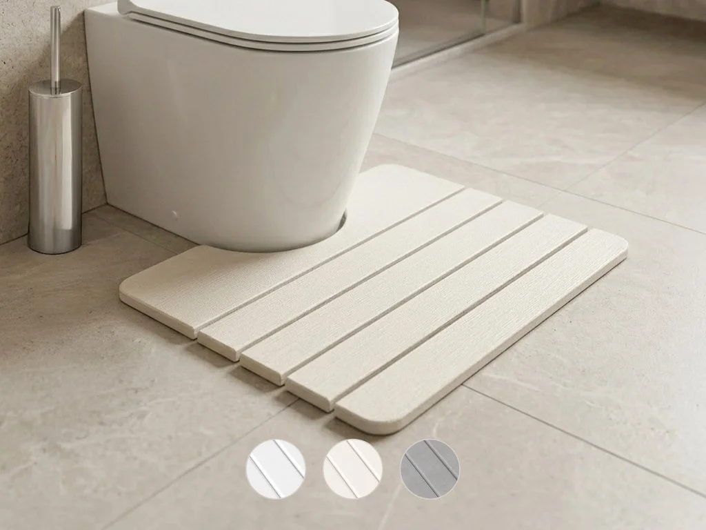 Diatomite Quick-Dry Stone Toilet Contour Mat