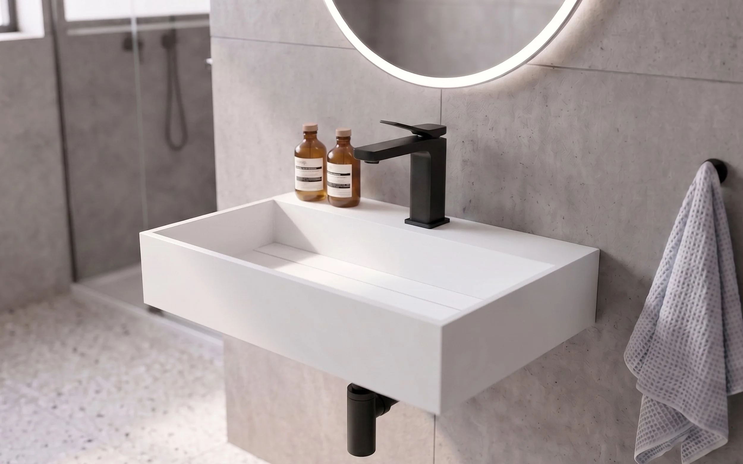 Juniper 24" Wall Mounted Bathroom Sink, White