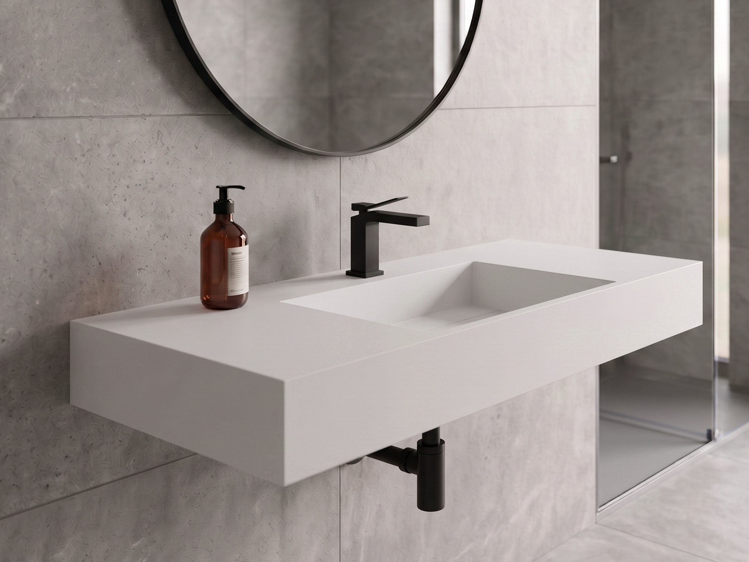 Juniper 48" Wall Mounted Bathroom Sink, White