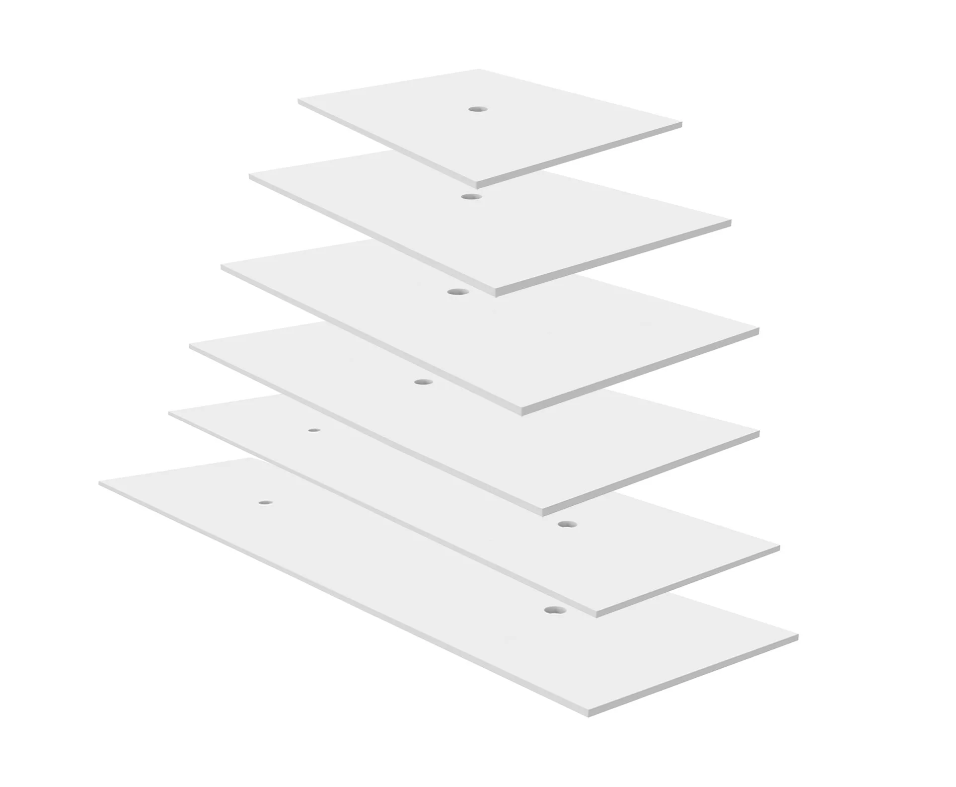 4067- White Solid Surface Vanity Countertops With Drain Hole