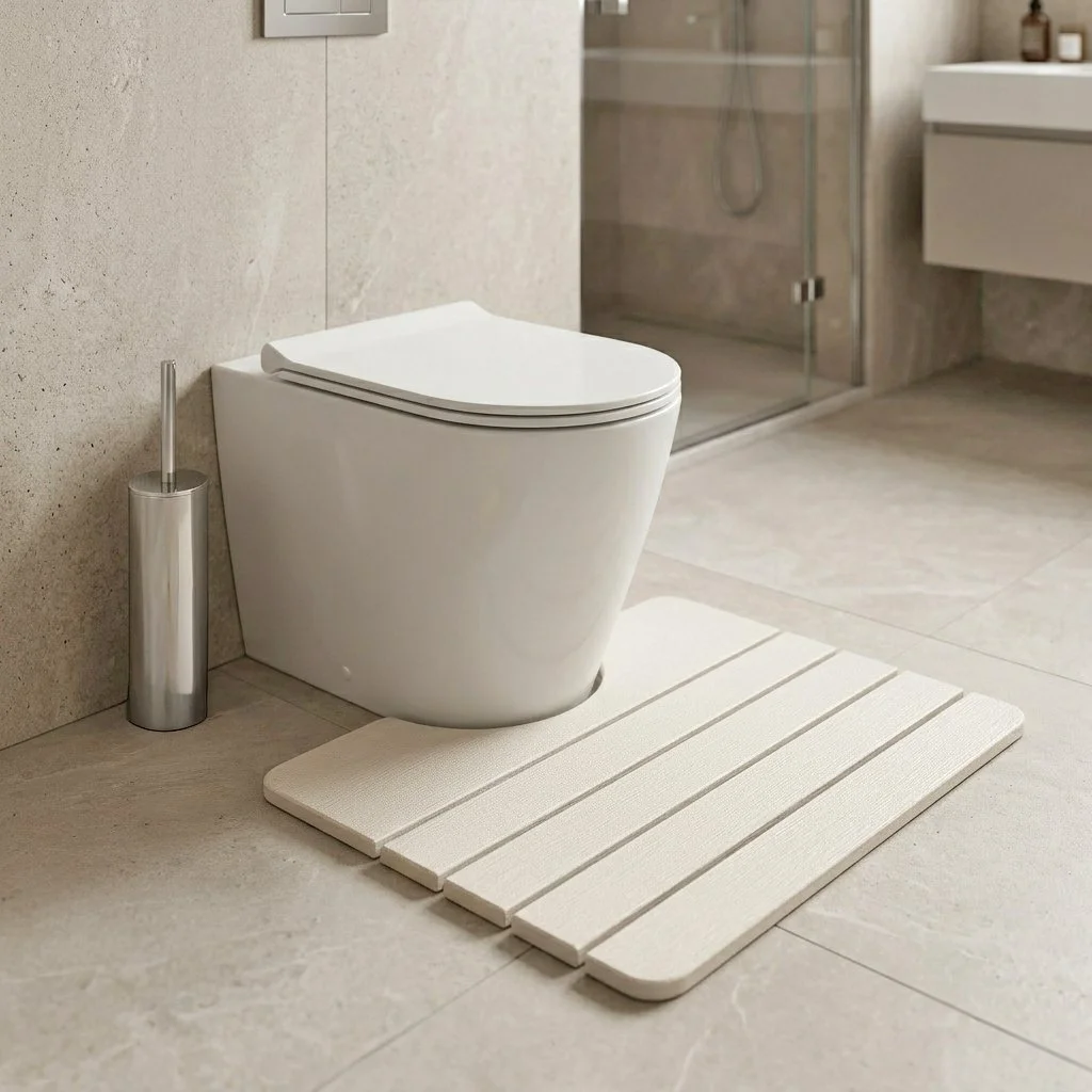 Diatomite Quick-Dry Stone Toilet Contour Mat