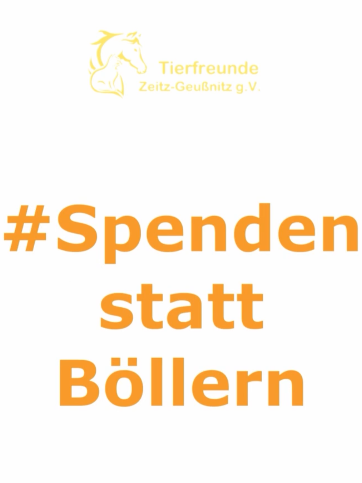 #Spenden statt Böllern