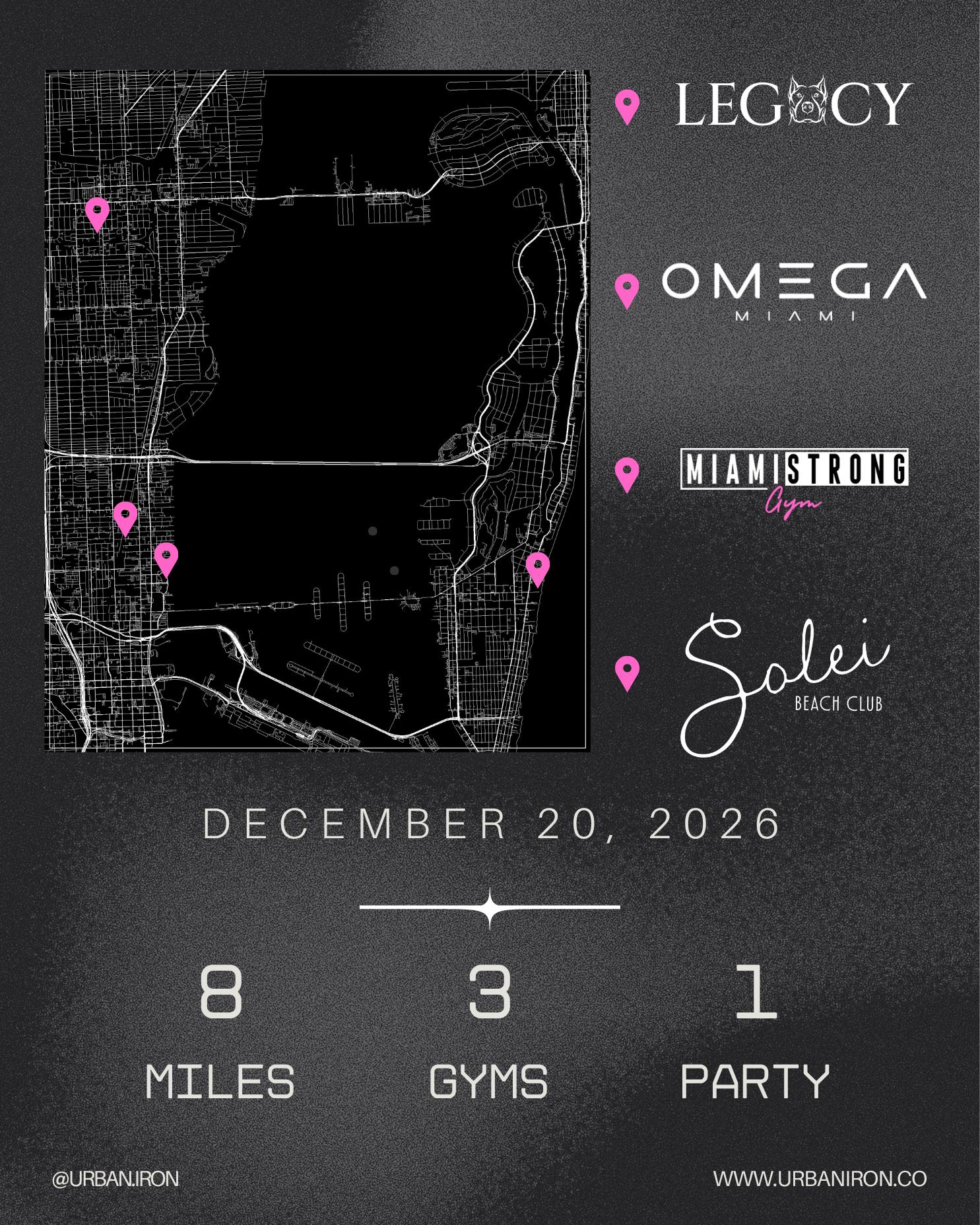 Urban Iron Miami route announcement - December 20, 2026